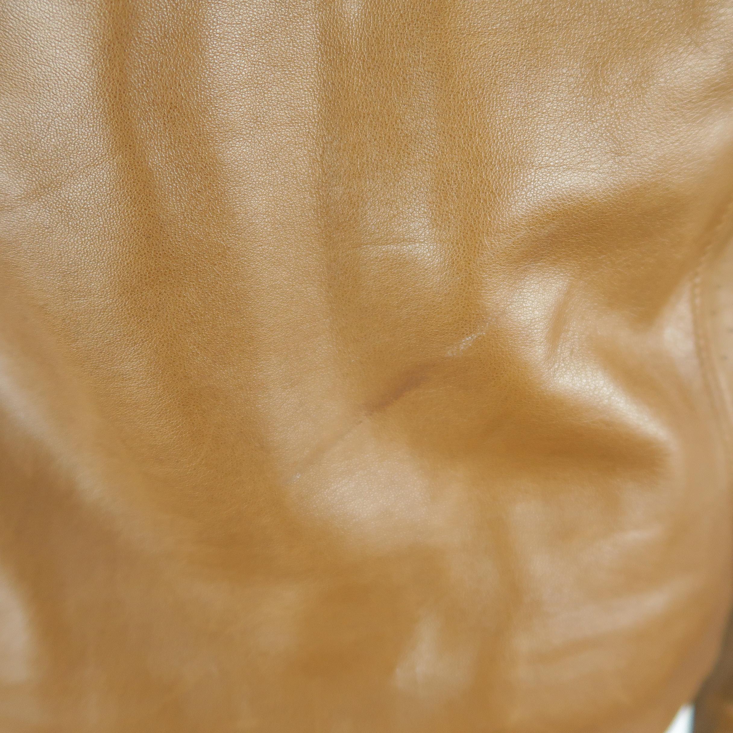 Gucci By Tom Ford Tan Leather Padded Sleeve Biker Jacket 4
