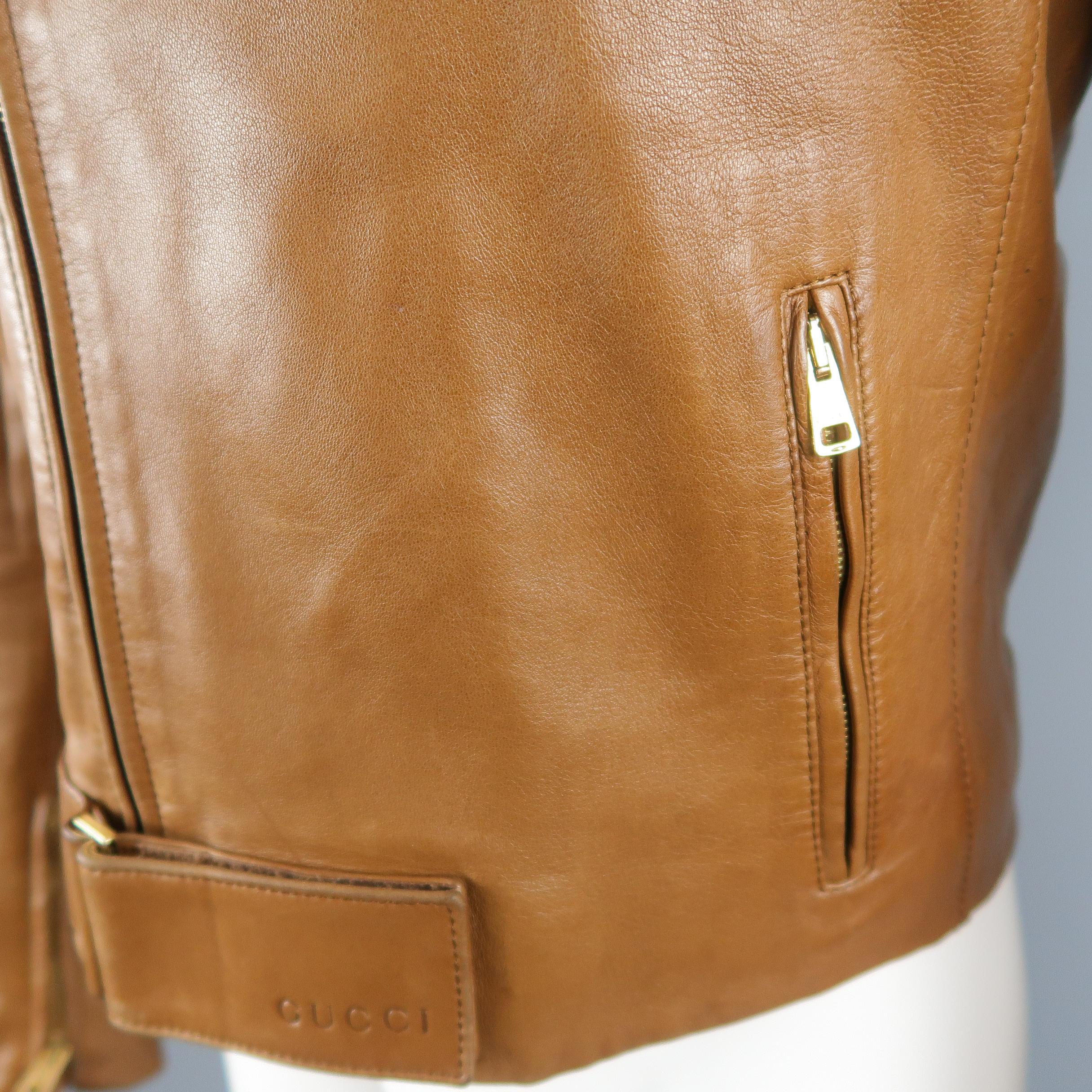 tom ford brown leather jacket