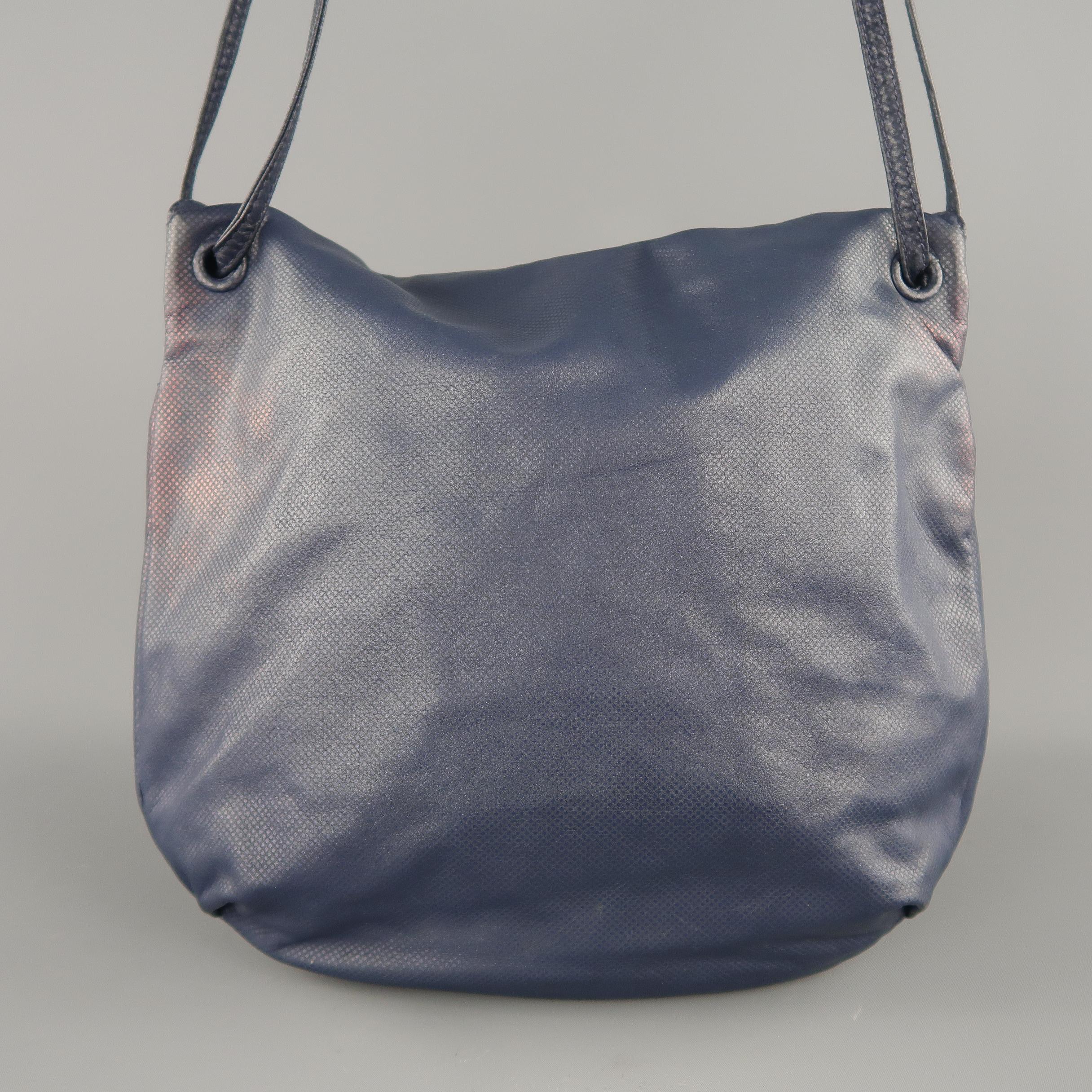 Bottega Veneta Vintage Navy Leather Ball Tassel Shoulder Handbag 3