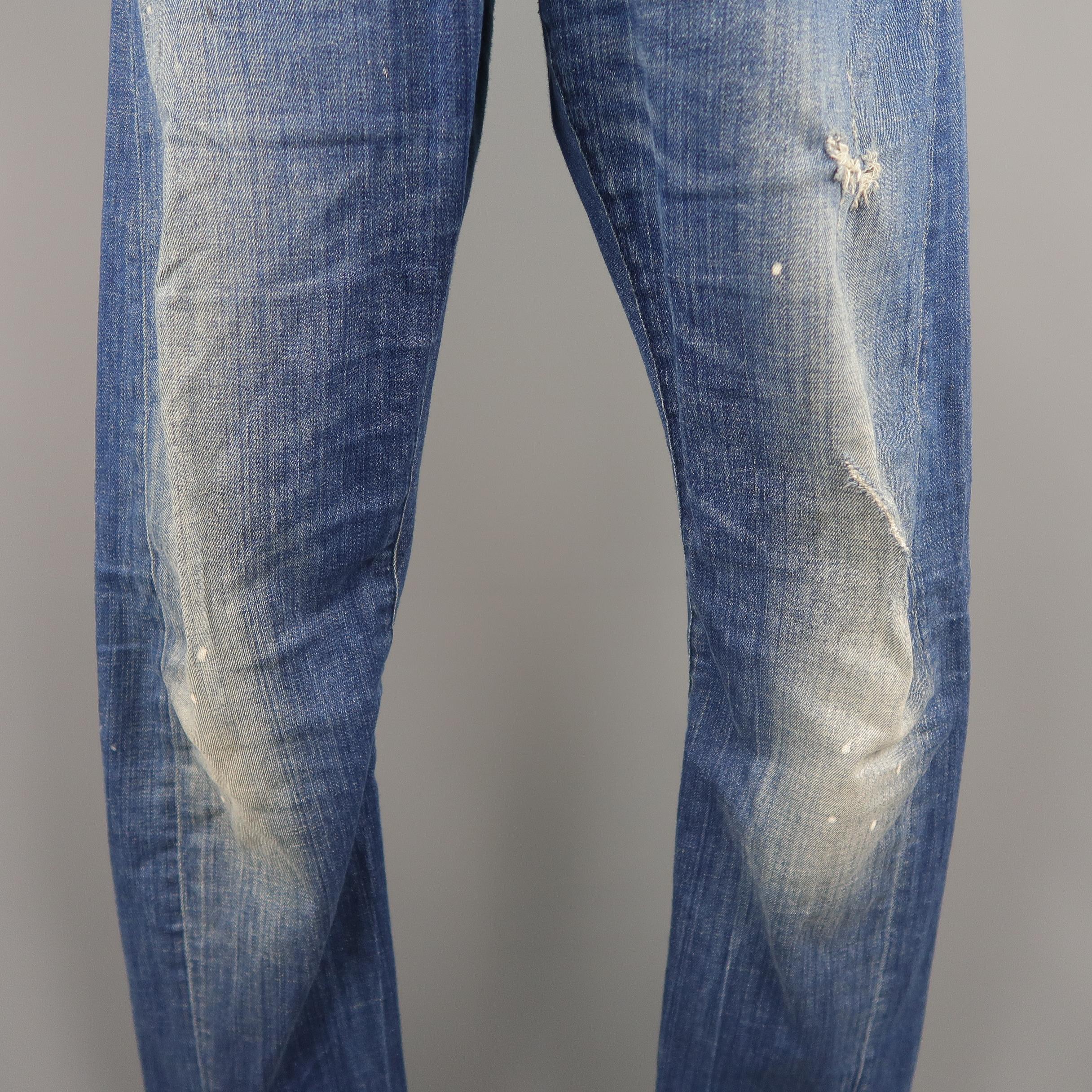 mens paint splatter jeans