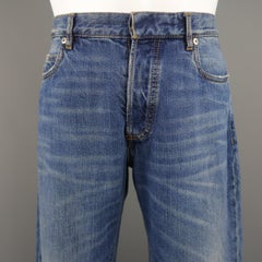 MAISON MARTIN MARGIELA Size 32 Medium Wash Distressed Denim Jeans
