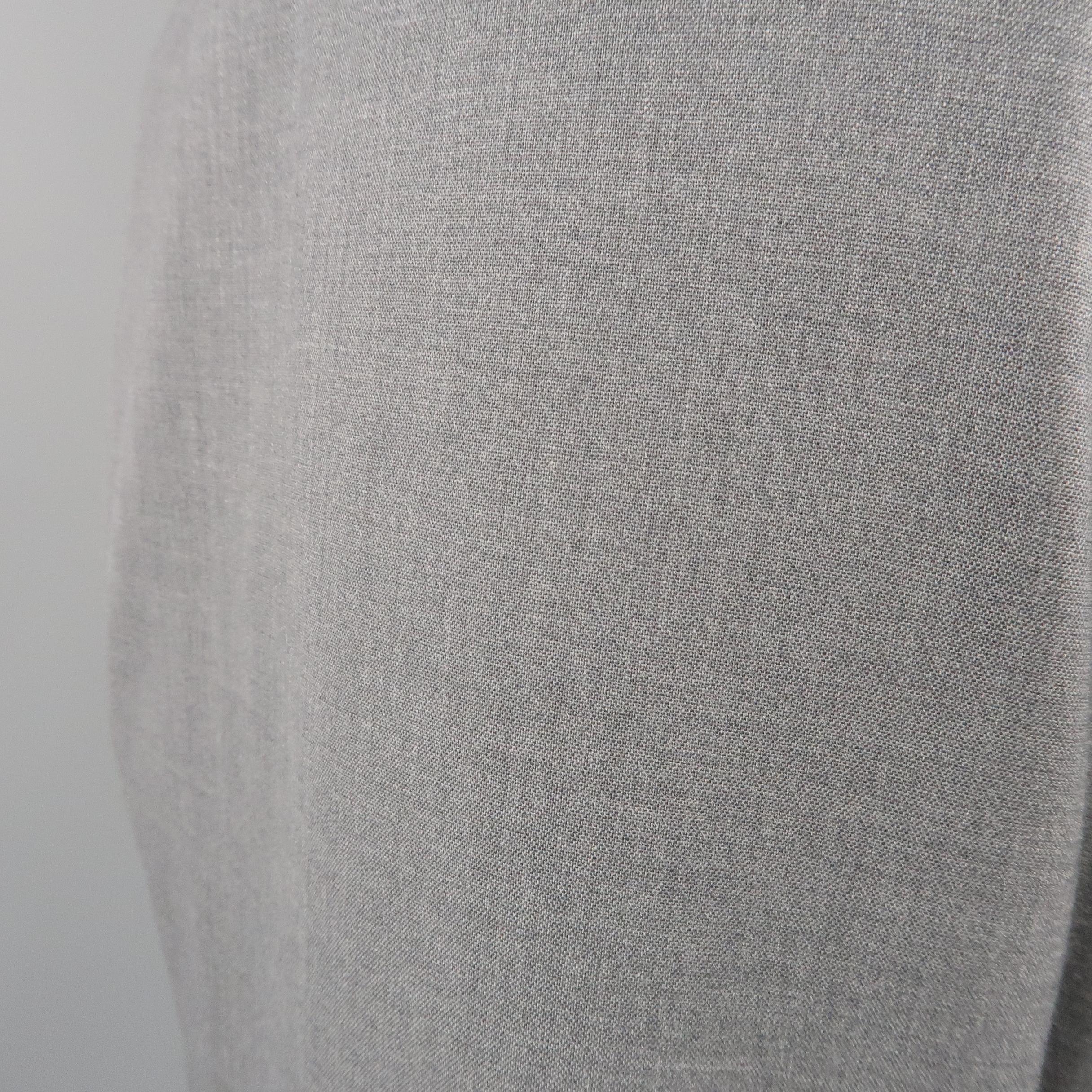 ERMENEGILDO ZEGNA Size 32 Dark Gray Solid Wool Dress Pants 1