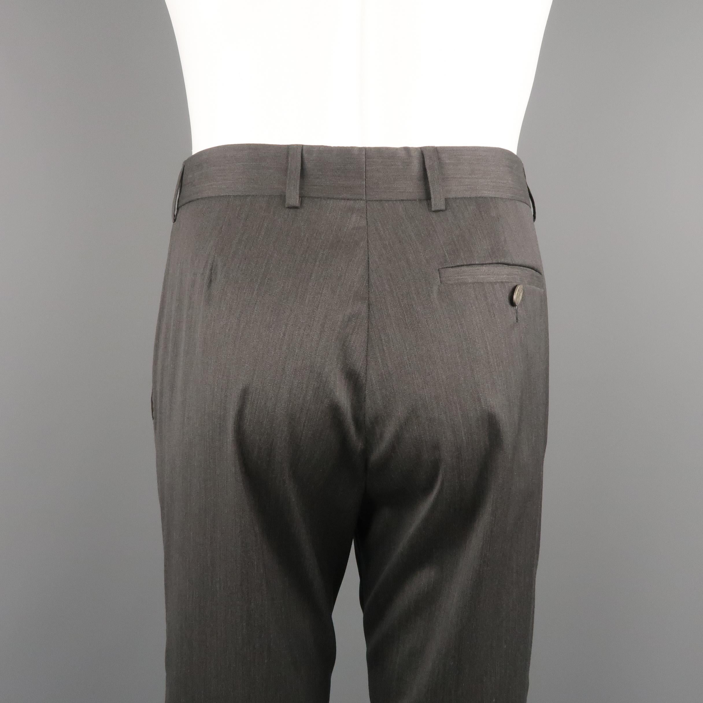 Men's VIVIENNE WESTWOOD Size 32 Charcoal Solid Wool / Nylon Dress Pants