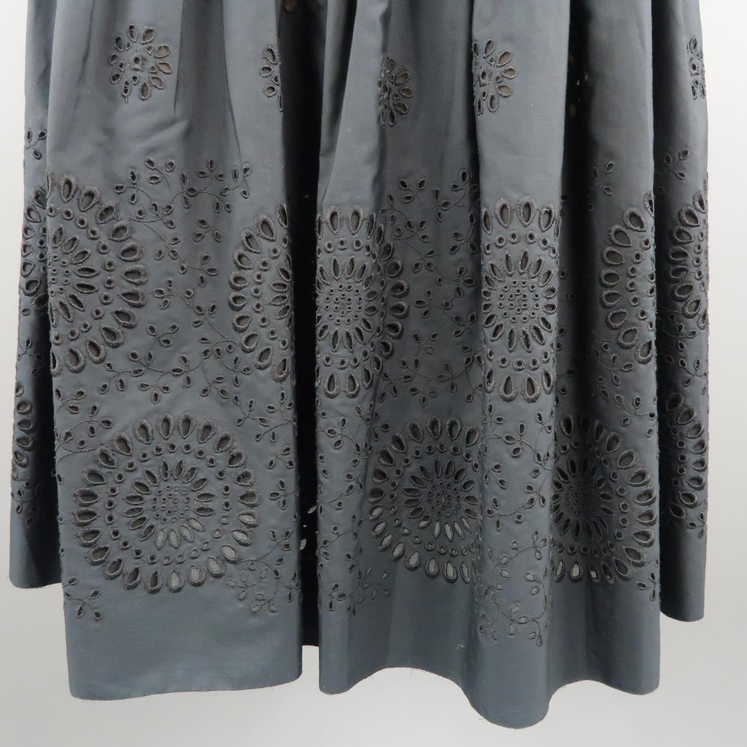 navy eyelet skirt