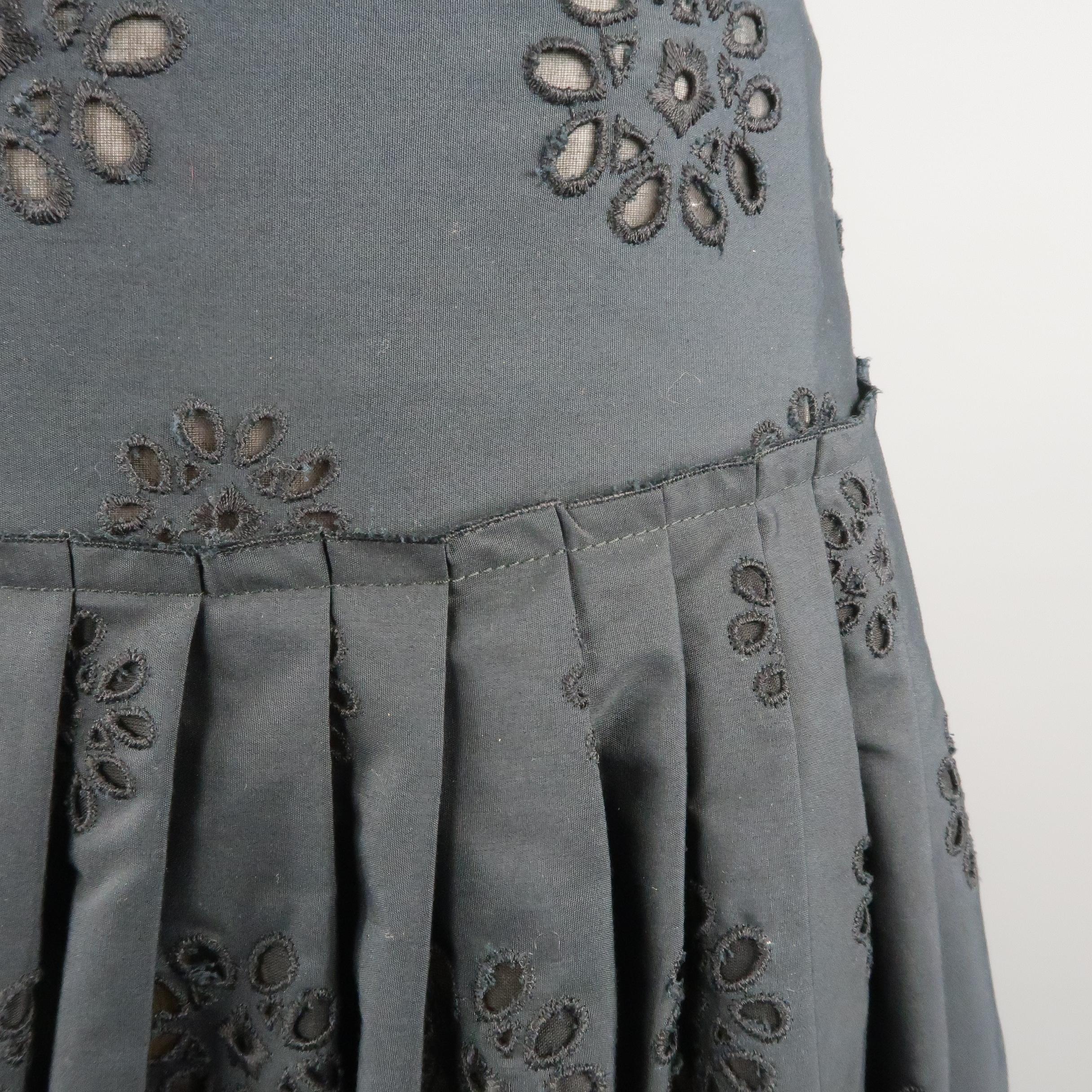 navy cotton skirt