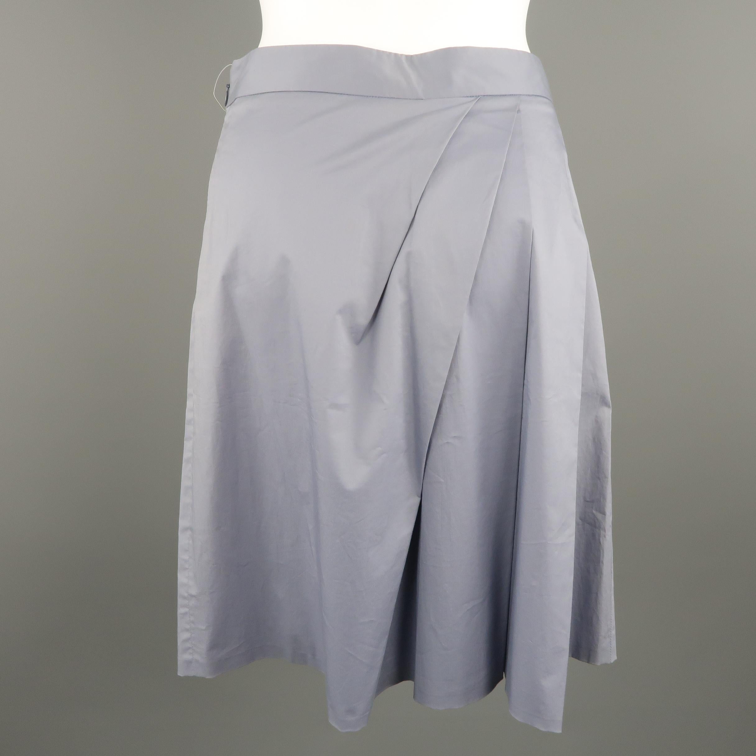 MOSCHINO Size 4 Gray Cotton Skirt In Excellent Condition In San Francisco, CA