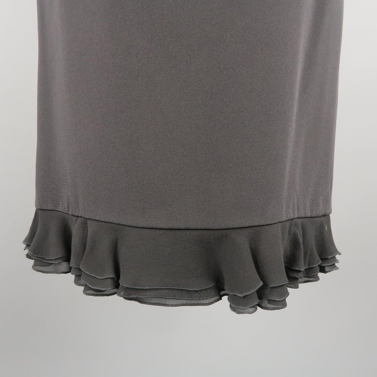 ESCADA Size 8 Black Silk Ruffled Skirt at 1stdibs