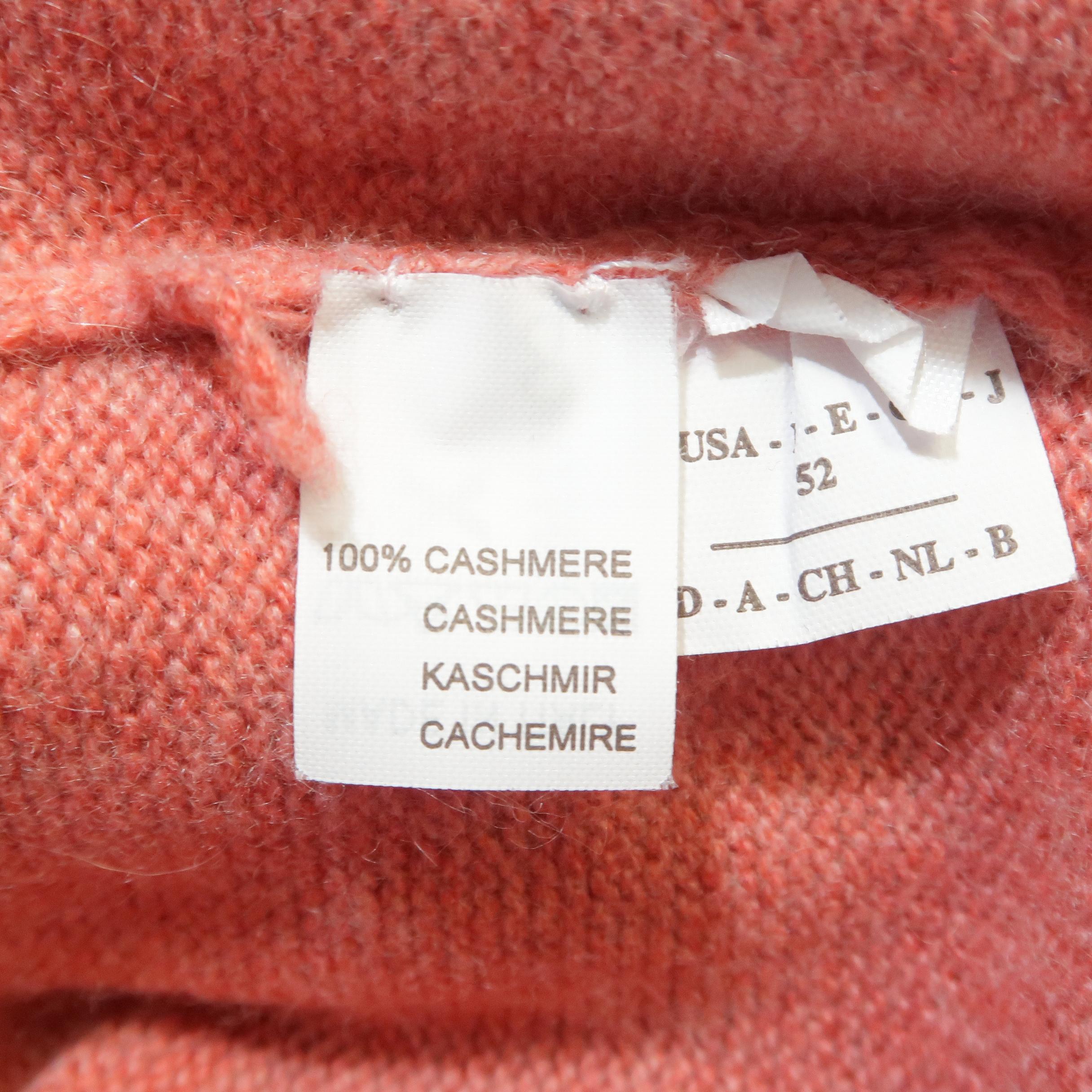BRUNELLO CUCINELLI Size 42 Salmon Knitted Cashmere Sweater 2
