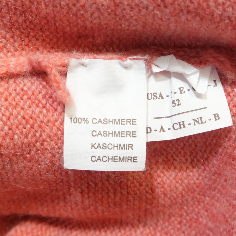 BRUNELLO CUCINELLI Size 42 Salmon Knitted Cashmere Sweater at 1stDibs