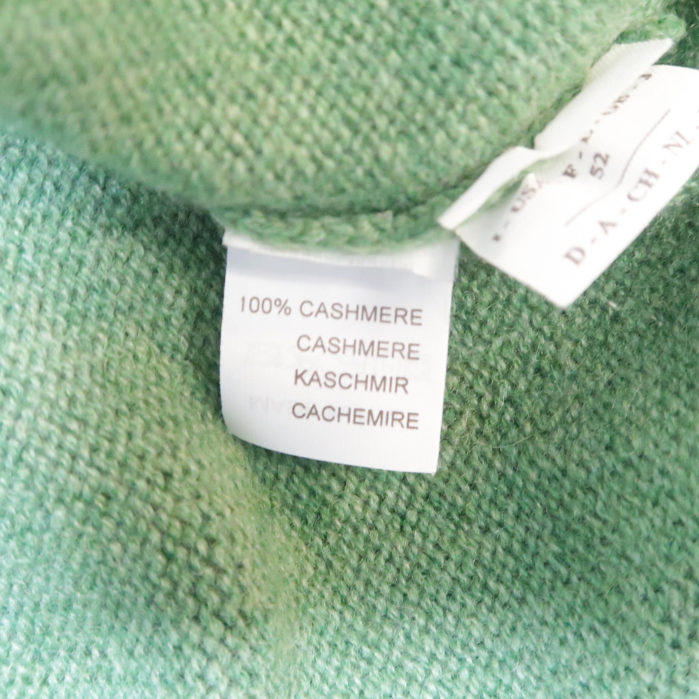 Men's BRUNELLO CUCINELLI Size 42 Green Knitted Cashmere Elbow Pads Sweater 1