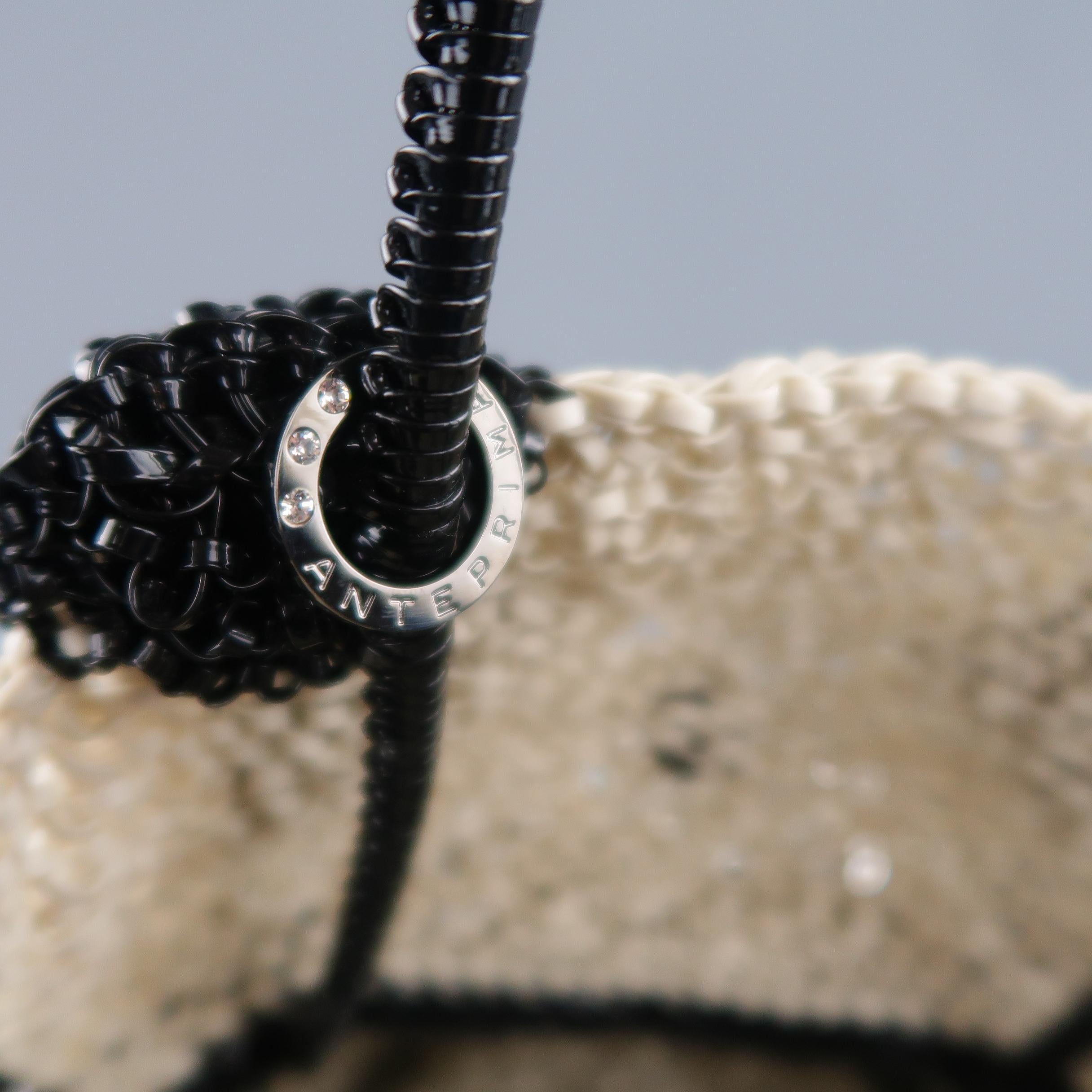 ANTEPRIMA Crochet Swarovski Crystal 3D PANDA WIREBAG Handbag 4