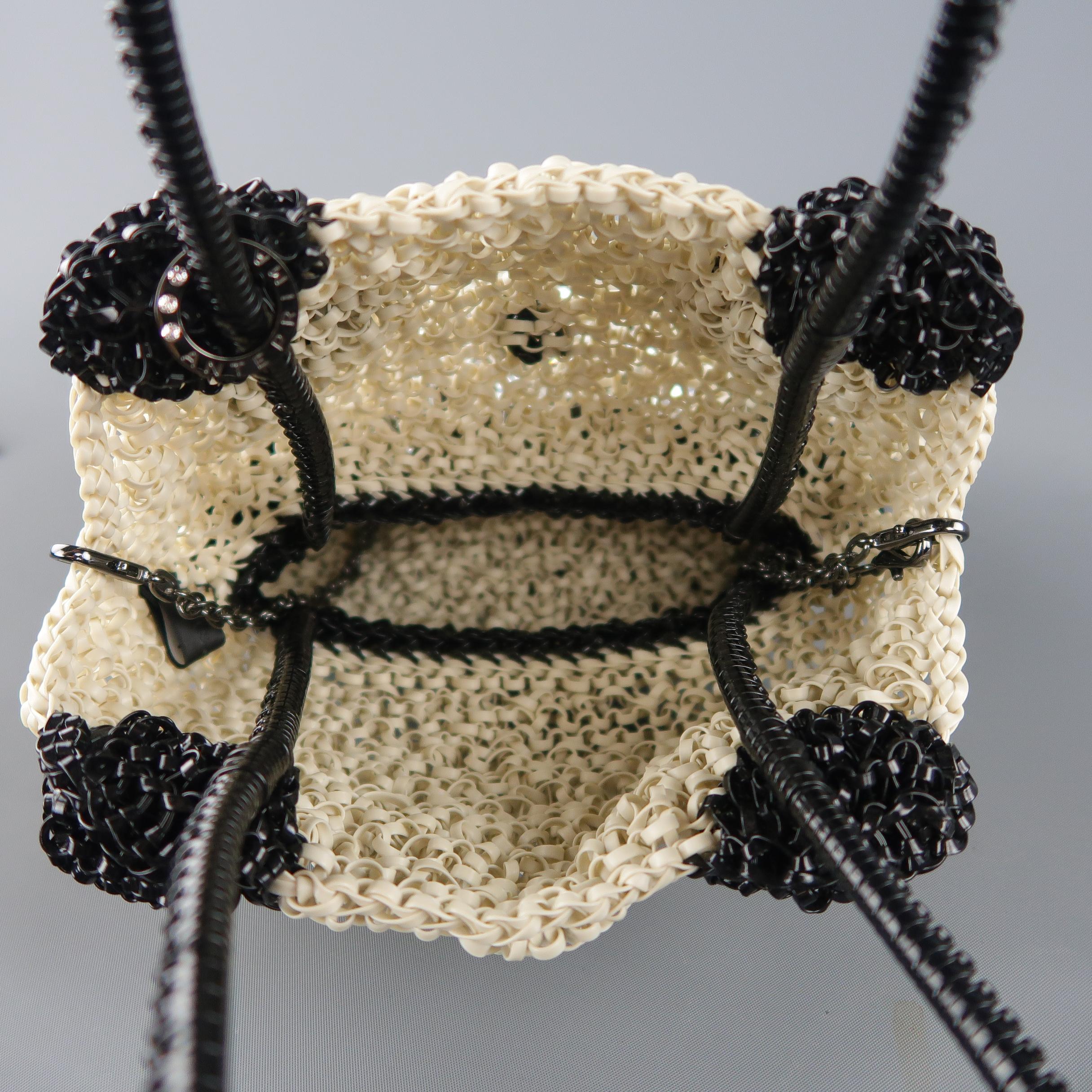 ANTEPRIMA Crochet Swarovski Crystal 3D PANDA WIREBAG Handbag 3