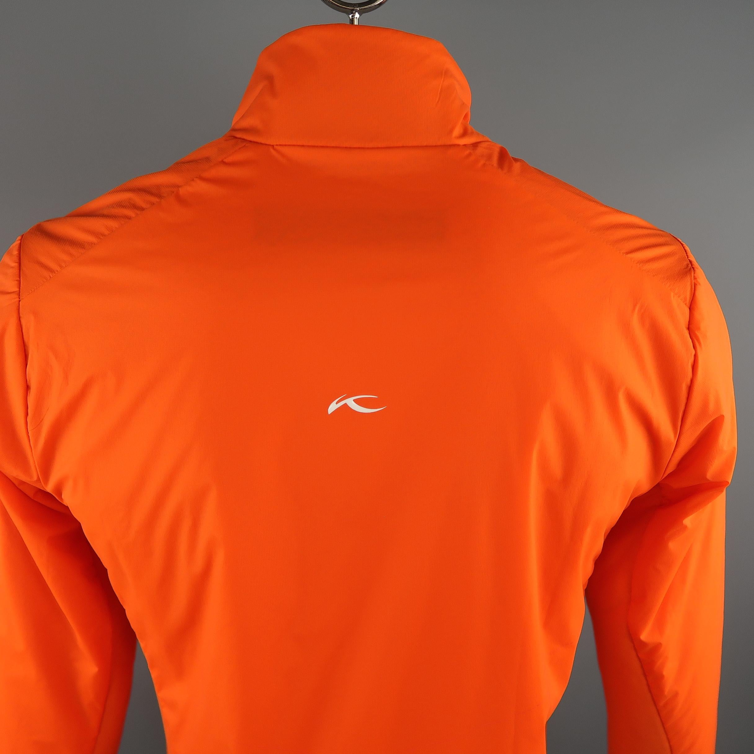 KJUS 42 Orange Solid Polyamide Jacket In New Condition In San Francisco, CA