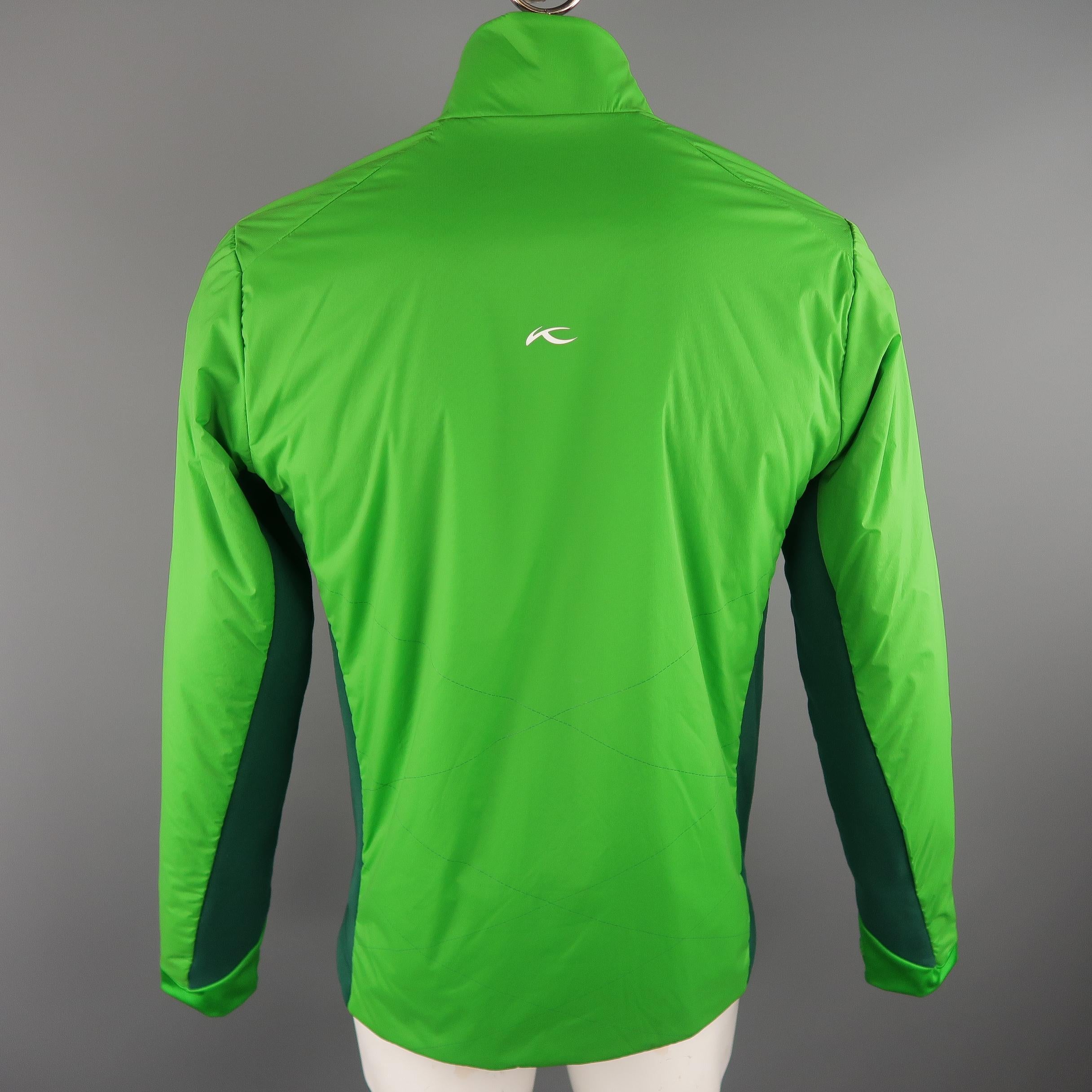 Men's KJUS 42 Green Solid Polyamide Jacket