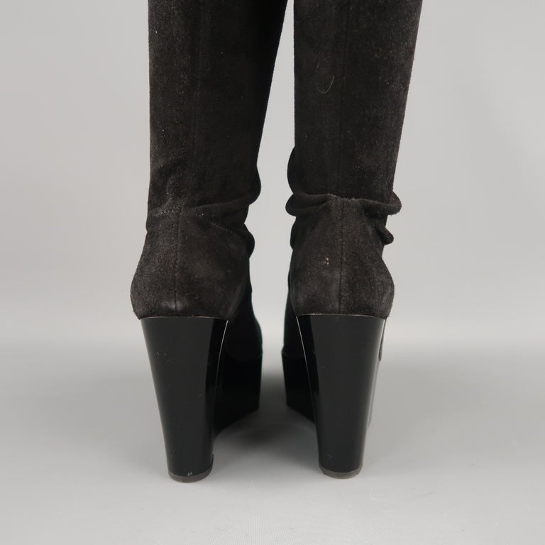 suede platform wedge boots