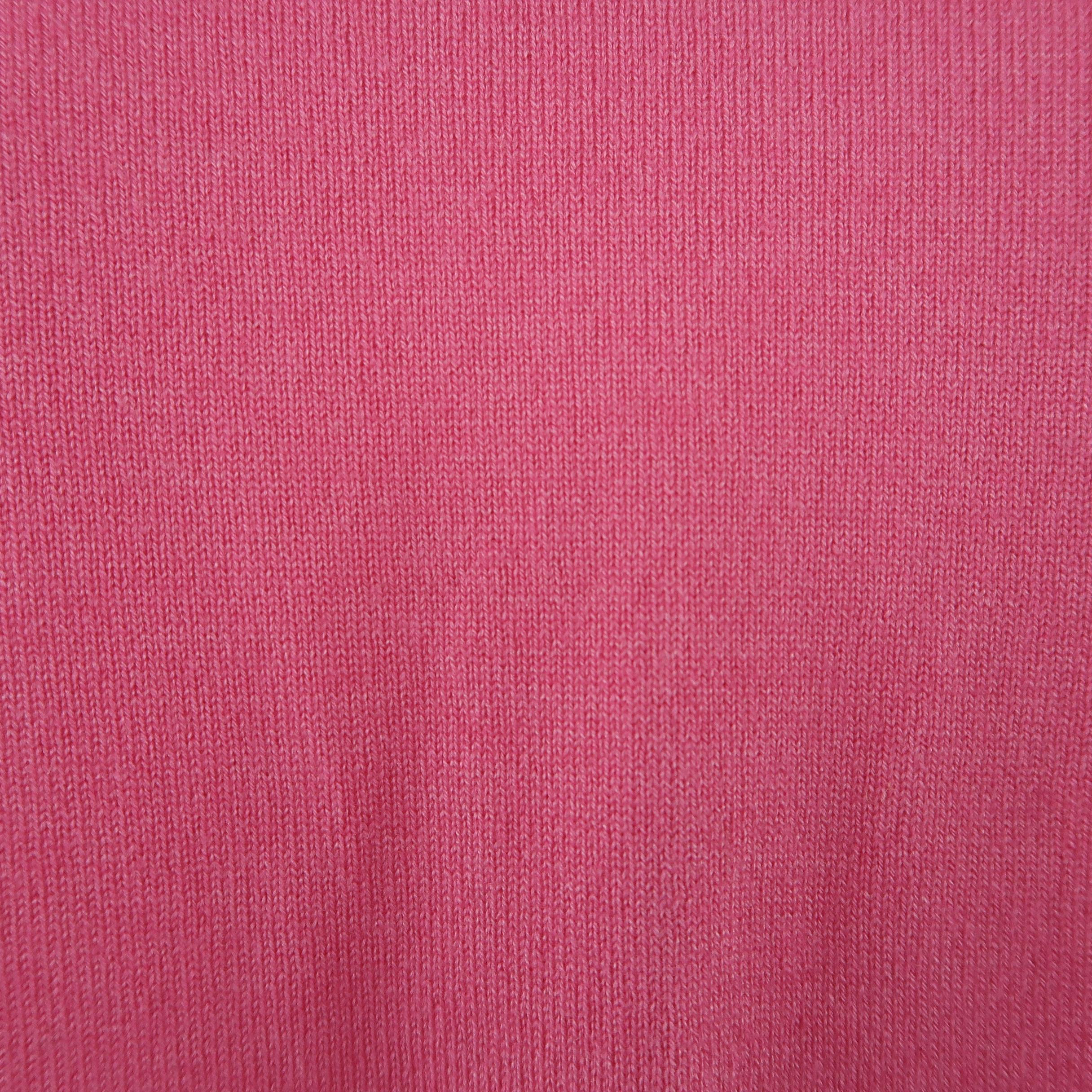 FACONNABLE Size M Pink Solid Silk / Cashmere Pullover Sweater 1