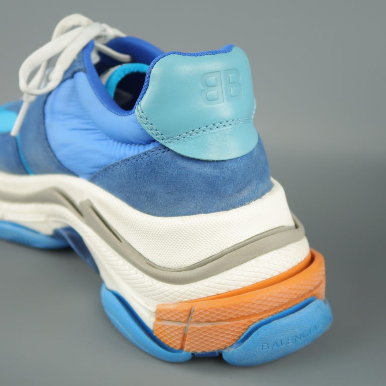 balenciaga sneakers blue and orange