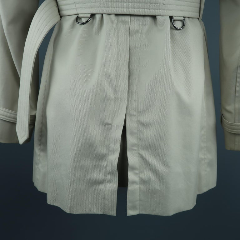 BURBERRY LONDON Size 44 Khaki Solid Cotton / Polyester Trenchcoat