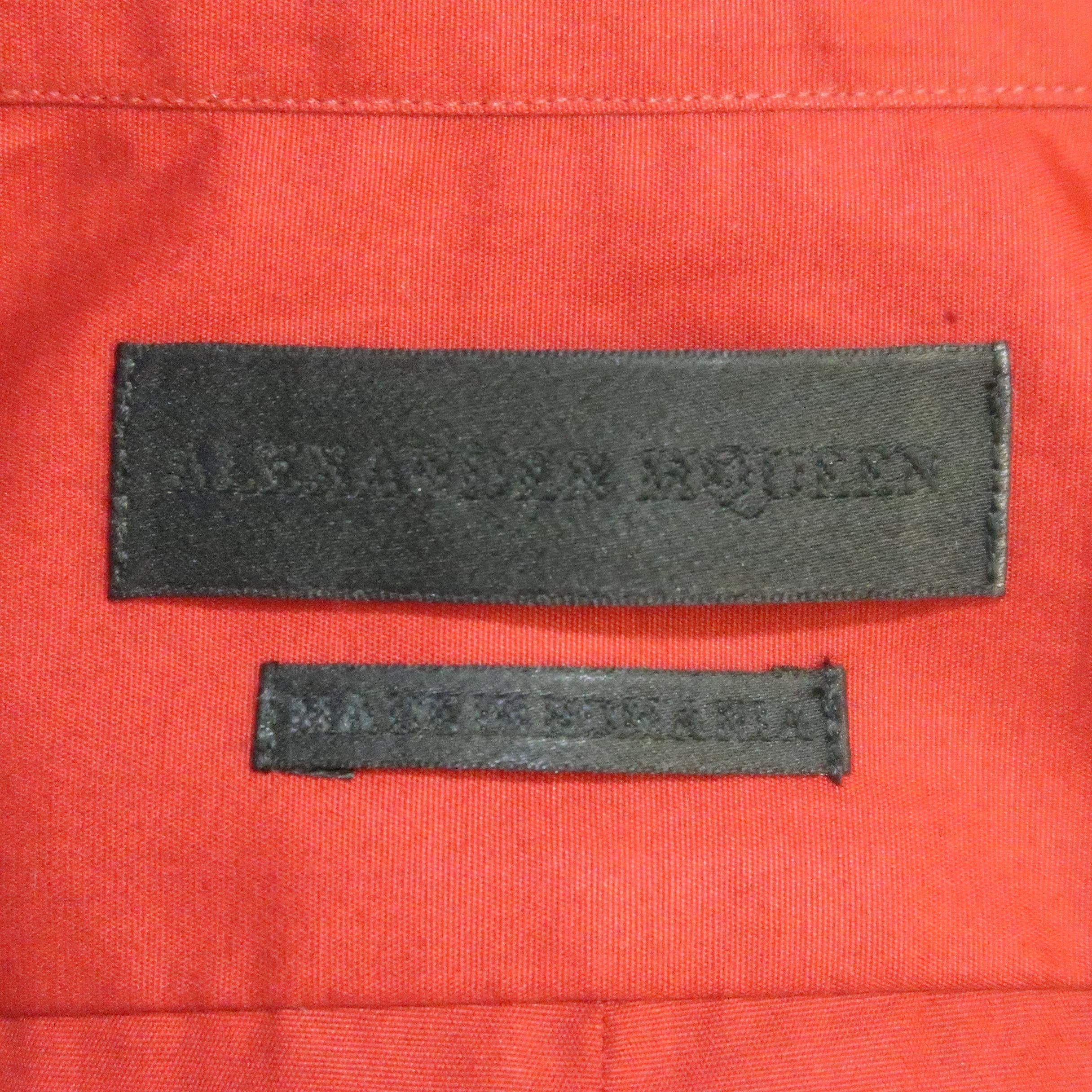 ALEXANDER MCQUEEN Size XS Red Solid Cotton Short Sleeve Shirt 2