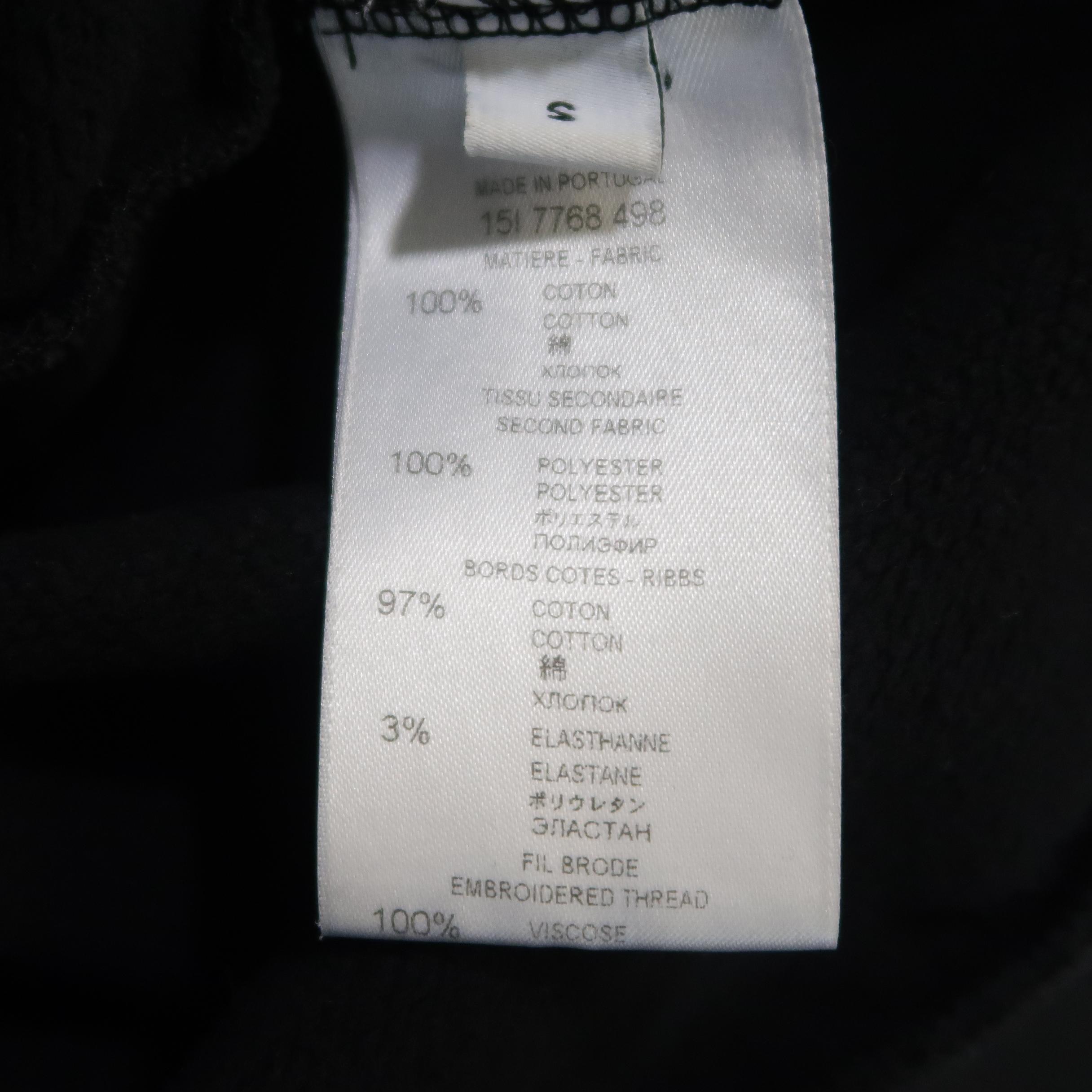 Women's or Men's GIVENCHY Size S Black Applique Faun Motif Cross Pullover Sweatshirt Sweater