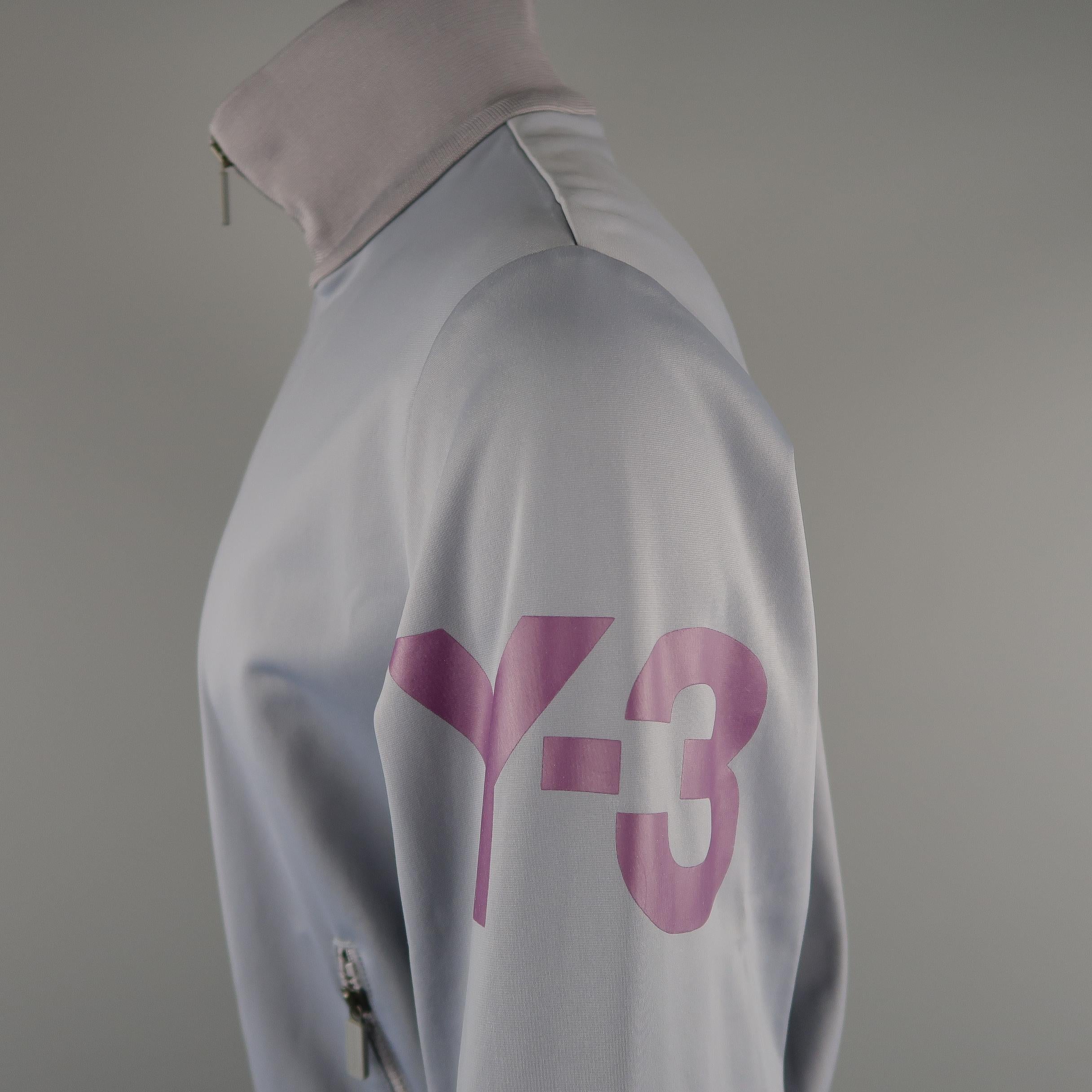 Y-3 by YOHJI YAMAMOTO Grey Solid Polyester Jacket 1