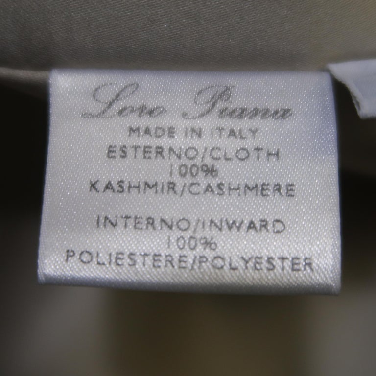 LORO PIANA - Small - Navy Solid Cashmere Long Coat For Sale at 1stDibs