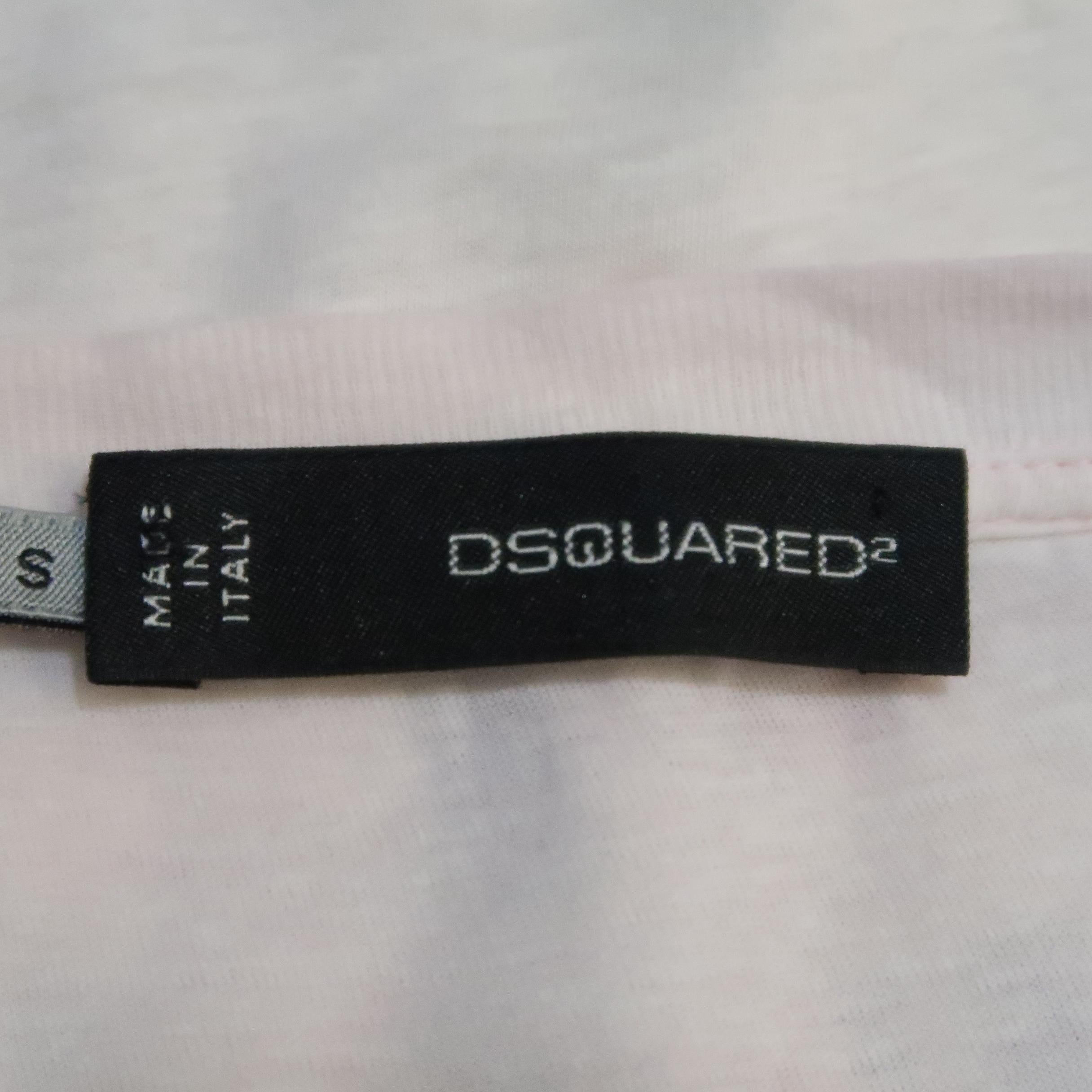 DSQUARED2 Size S Light Pink Graphic 
