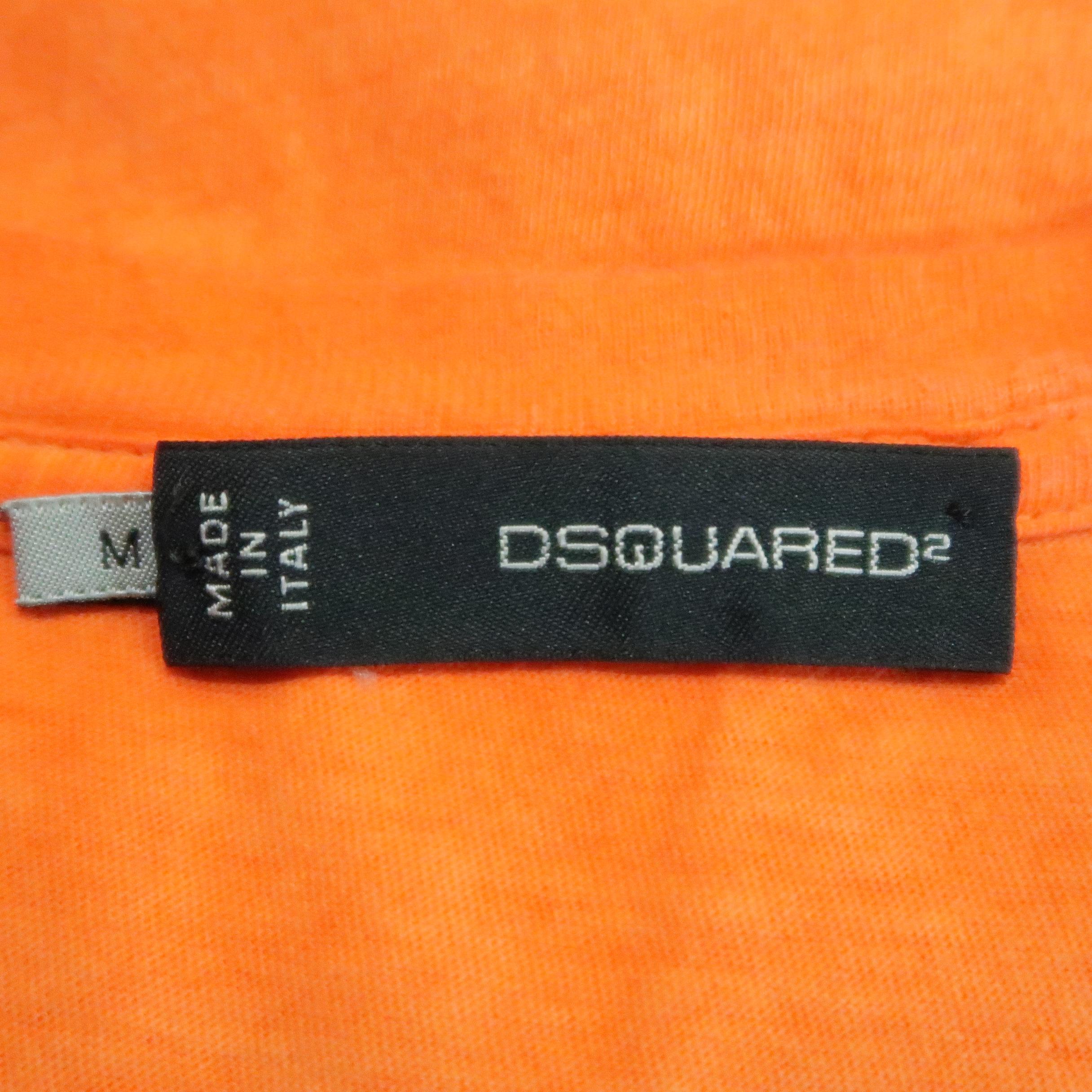 DSQUARED2 Size M Orange Graphic 