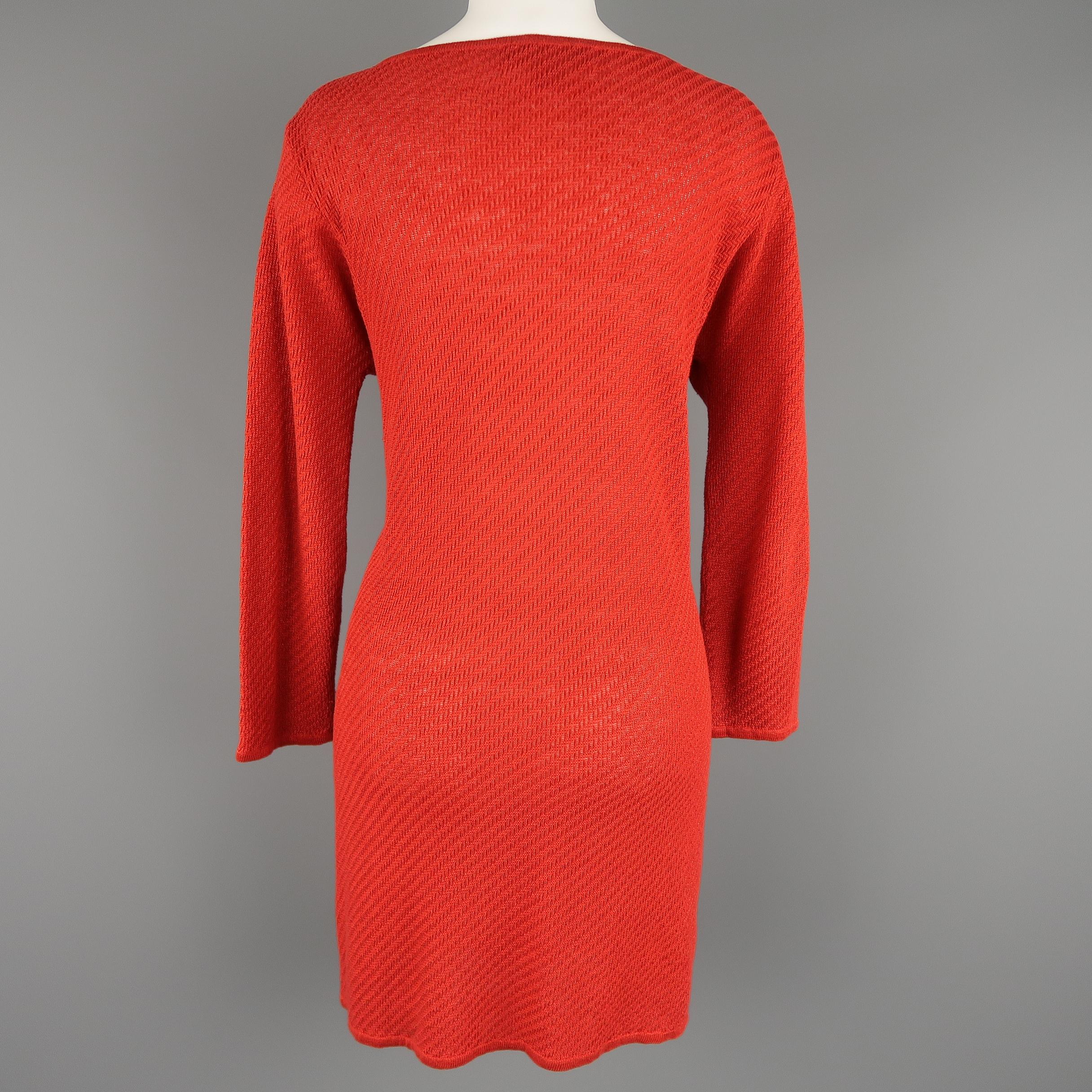 red boat neck dress