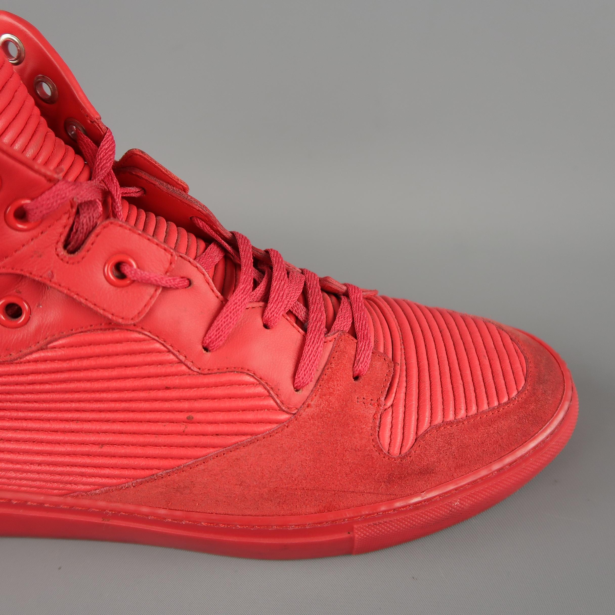 balenciaga high top sneakers red