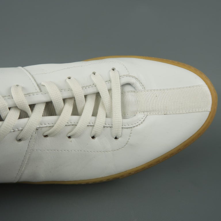 DANIEL PATRICK Size 8 White Leather Gum Sole High Top Roamer Sneakers ...