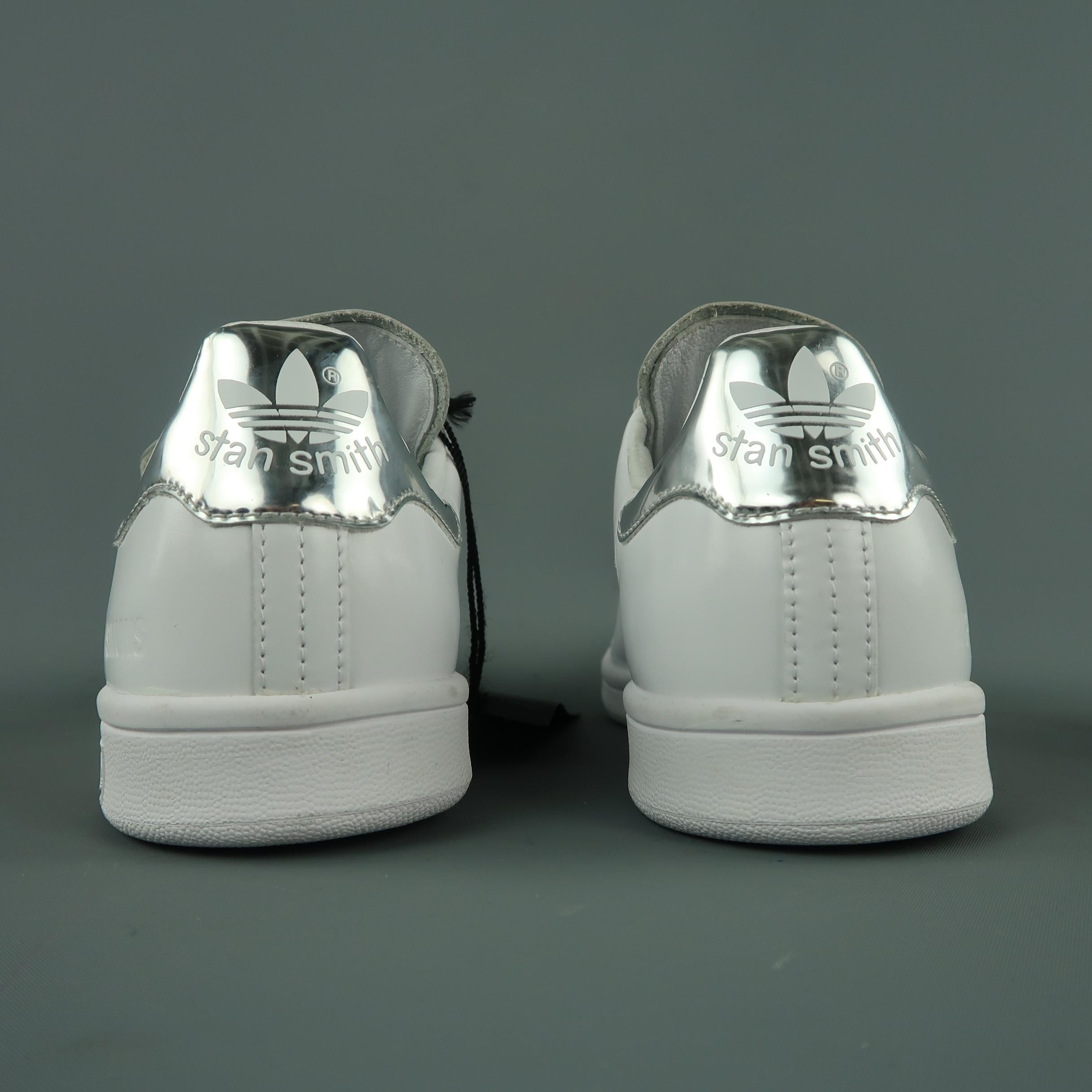 ADIDAS X RAF SIMONS Size 8.5 White Solid Leather Sneakers 3