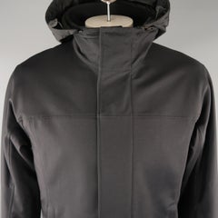 PRADA 44 Black Solid Nylon / Cotton Jacket