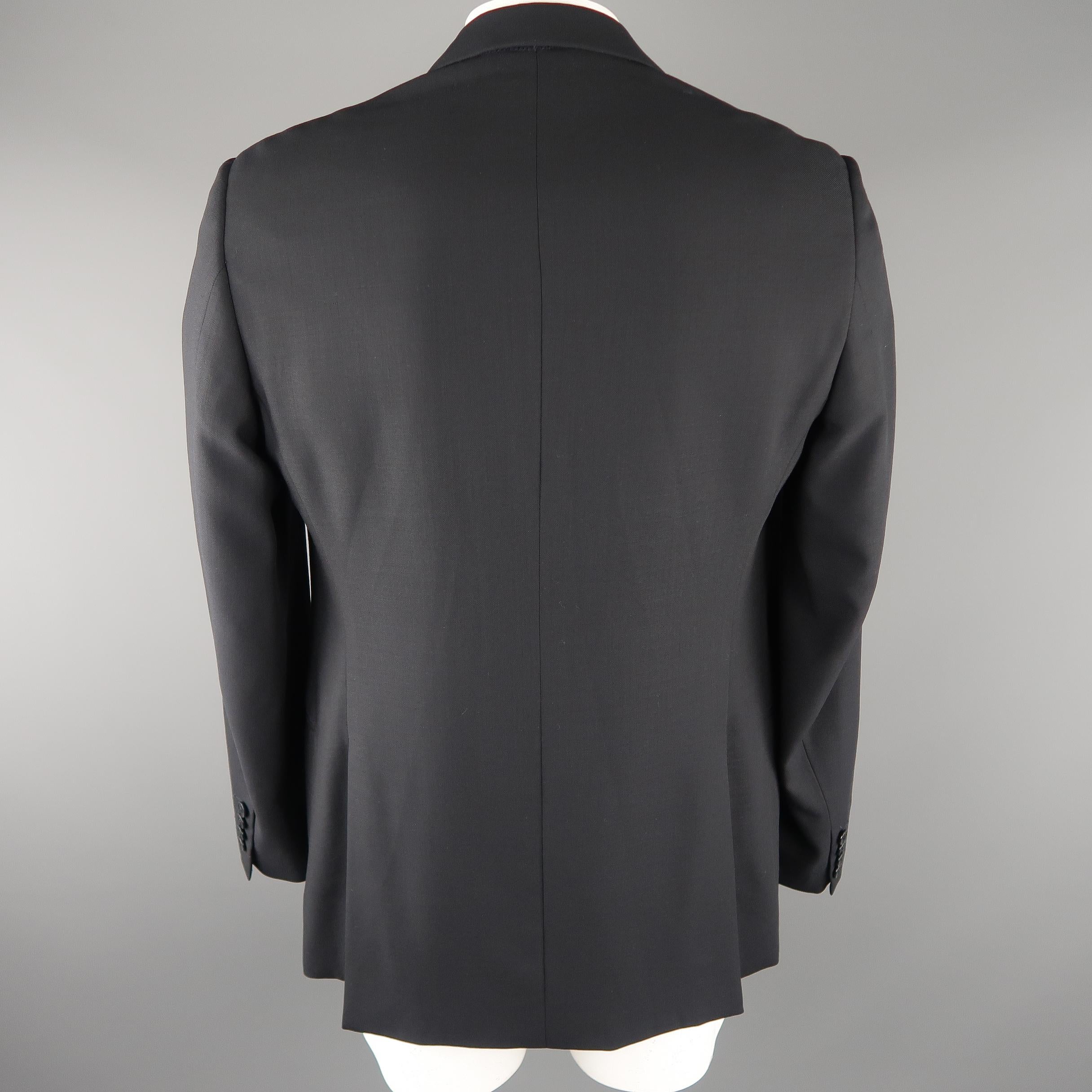 Black ARMANI COLLEZIONI 42 Regular Navy Solid Wool Blazer / Sport Coat