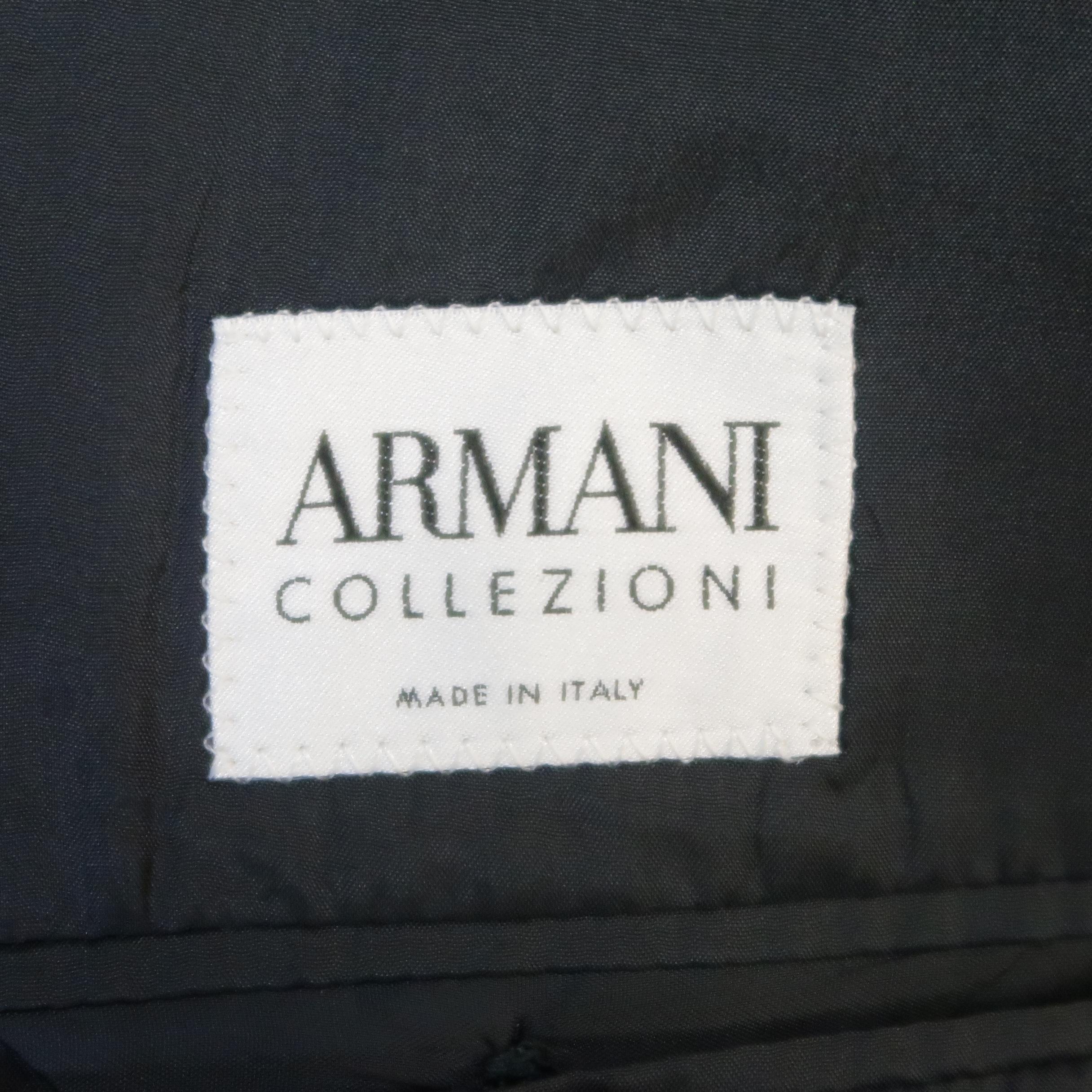 ARMANI COLLEZIONI 42 Regular Navy Solid Wool Blazer / Sport Coat For ...