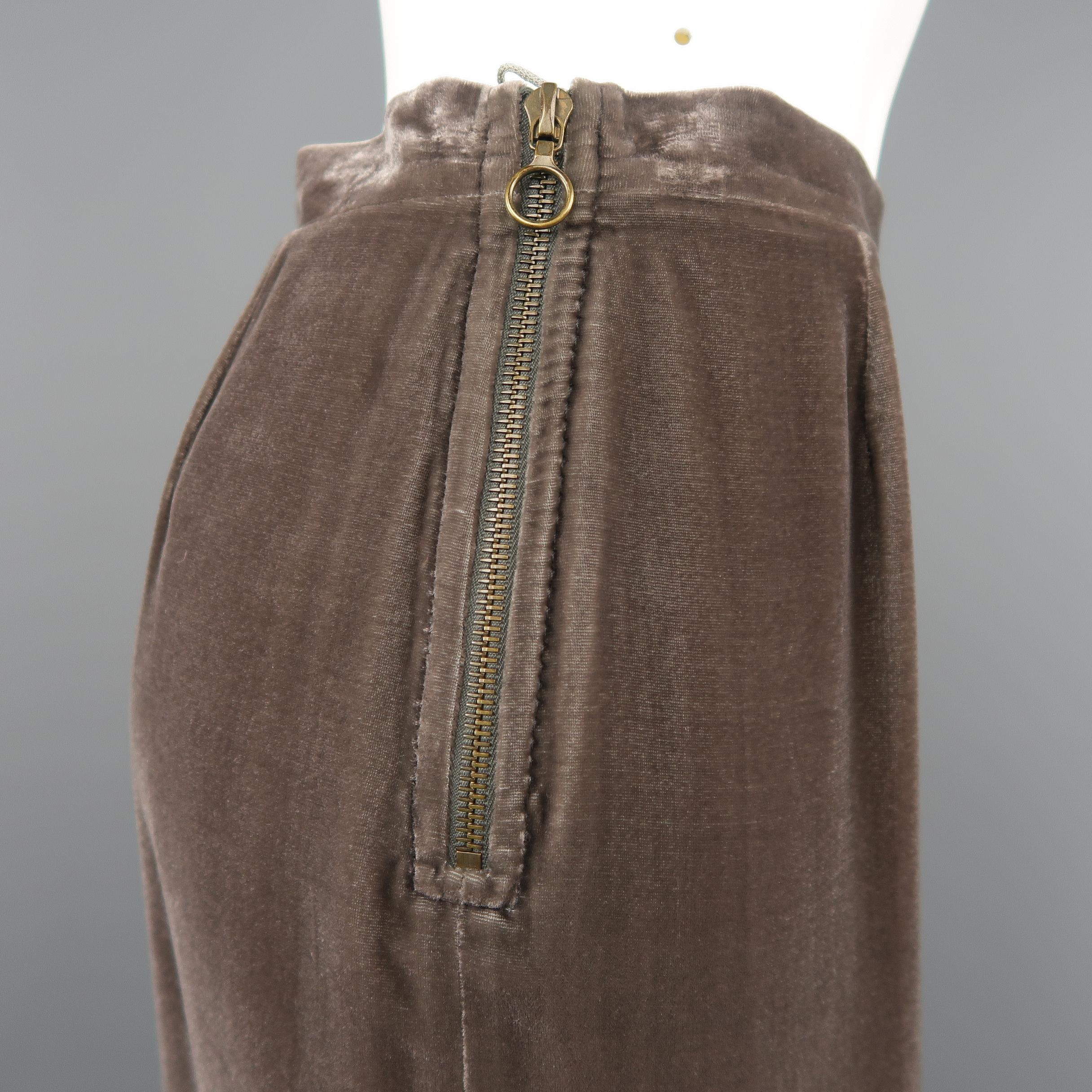 taupe pencil skirt