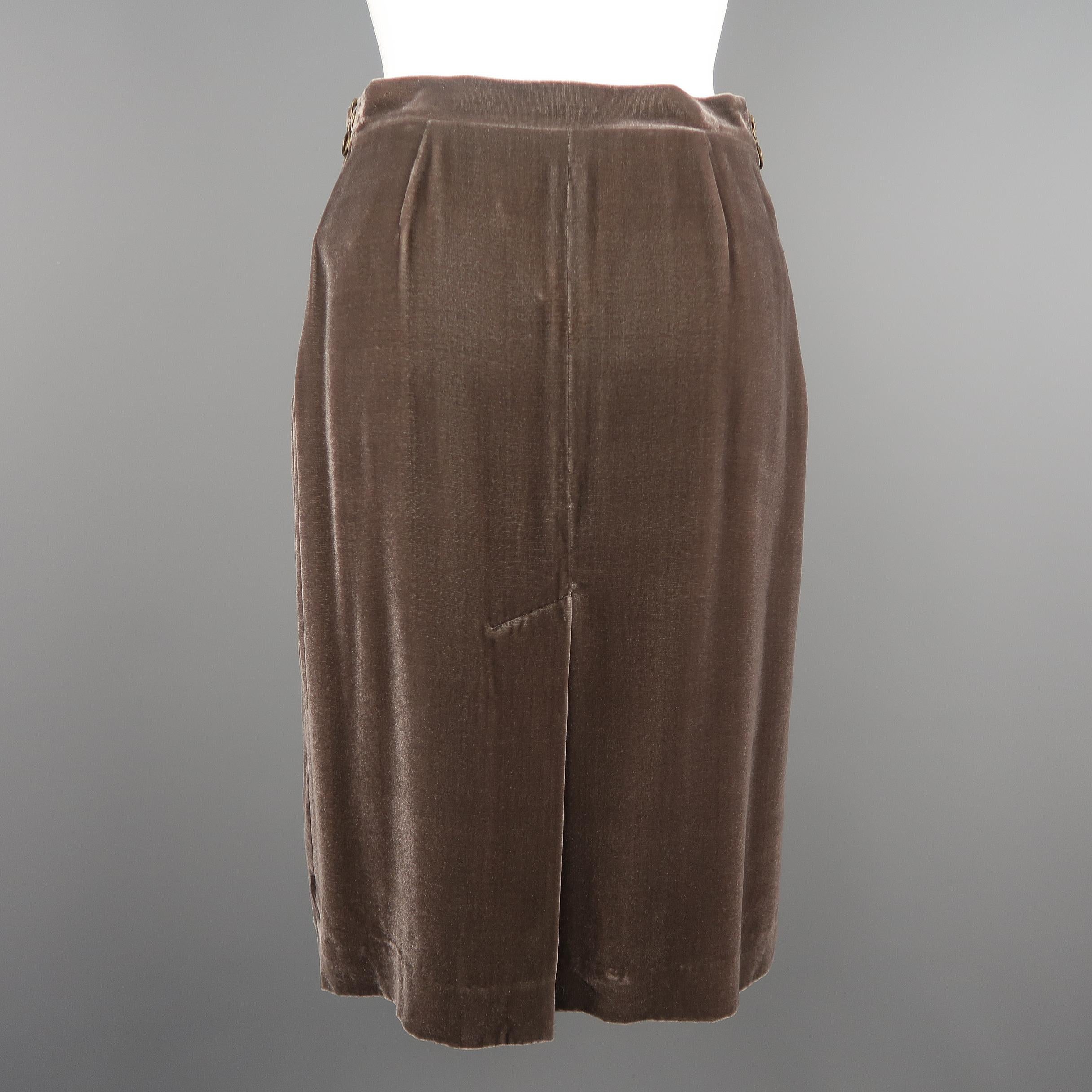 taupe silk skirt