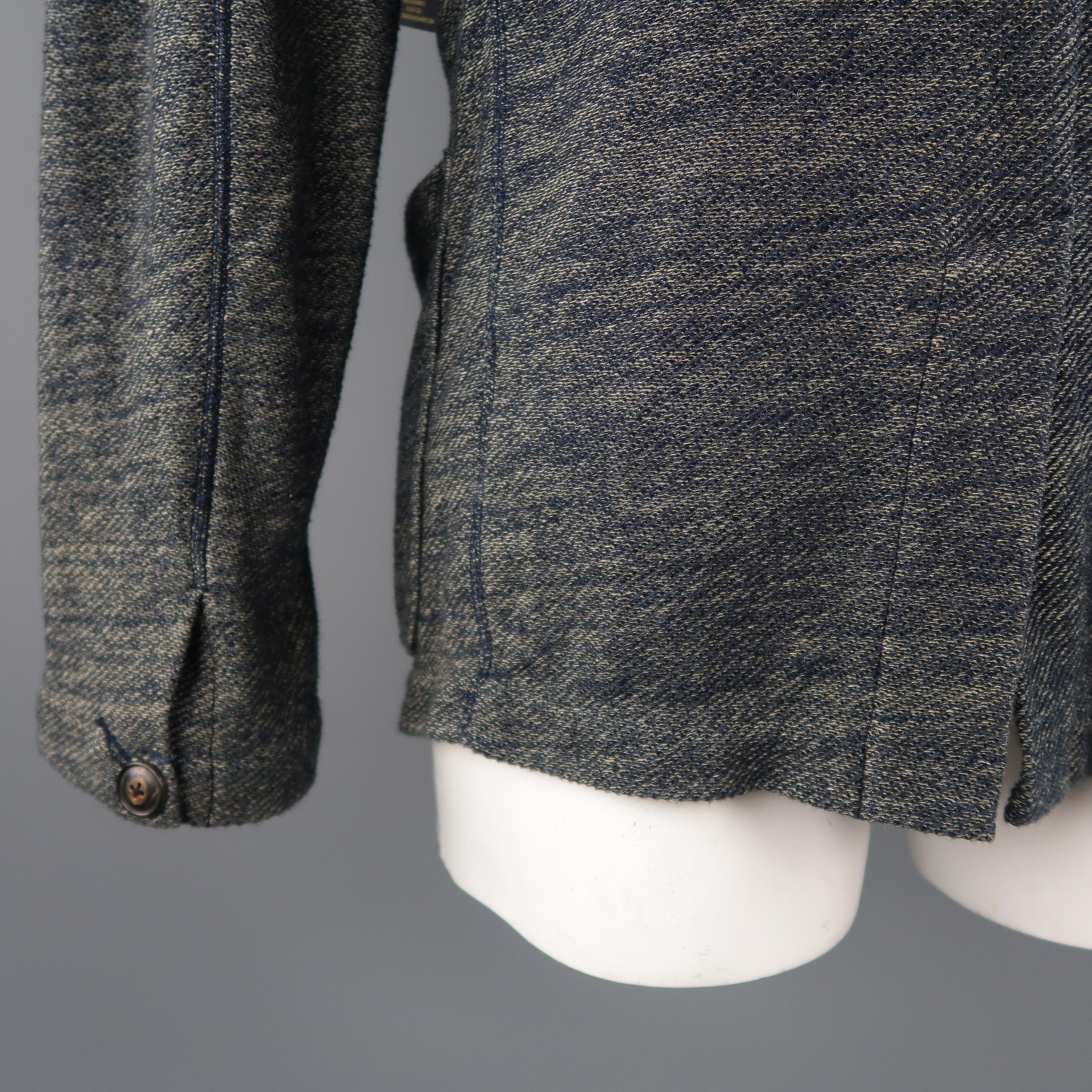 45rpm L Indigo Knit Cotton Sport Coat 2