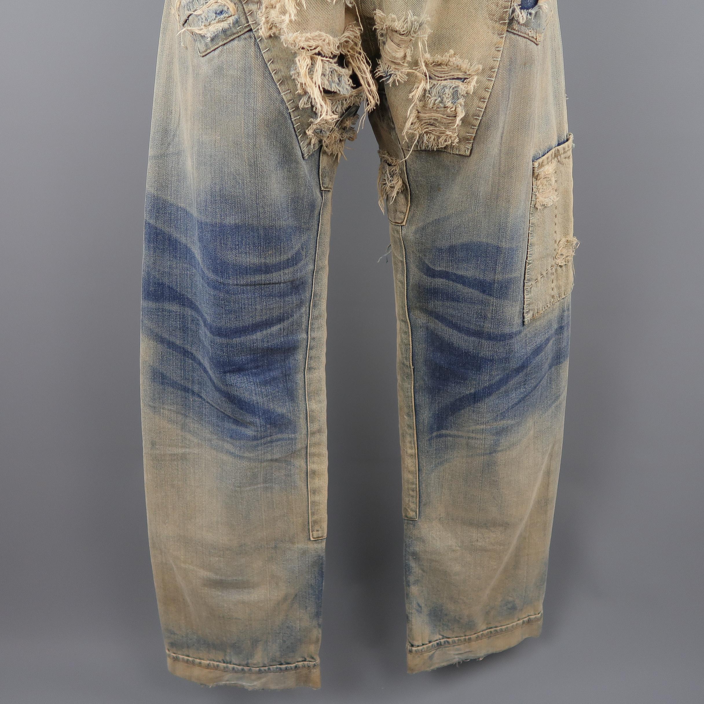 Abbigliamento Abbigliamento genere neutro per adulti Jeans 31 x 29 Vintage Levis 501's Bleached Denim Distressed Made in USA Jeans 