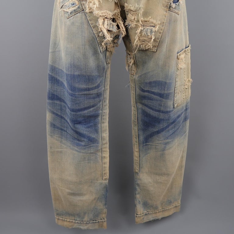 LEVI'S VINTAGE 34 Light Dirty Wash Distressed Selvedge Denim Patchwork Jeans  at 1stDibs | levi's dirty jeans, levi's patchwork jeans, dirty wash jeans