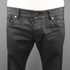 VALENTINO Size 36 Black Solid Cotton Blend Jeans