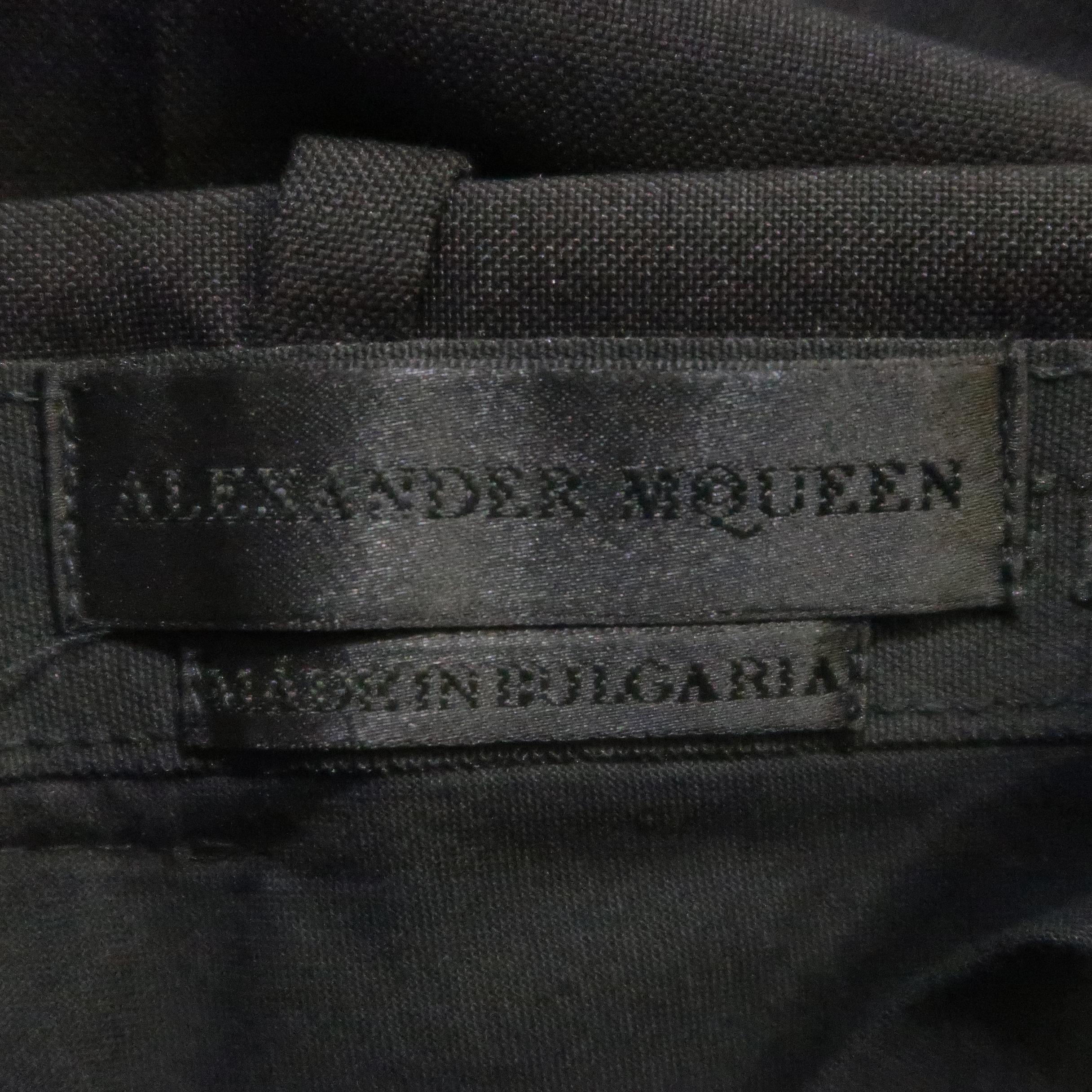 ALEXANDER MCQUEEN Size 34 Black Solid Wool Dress Pants 2