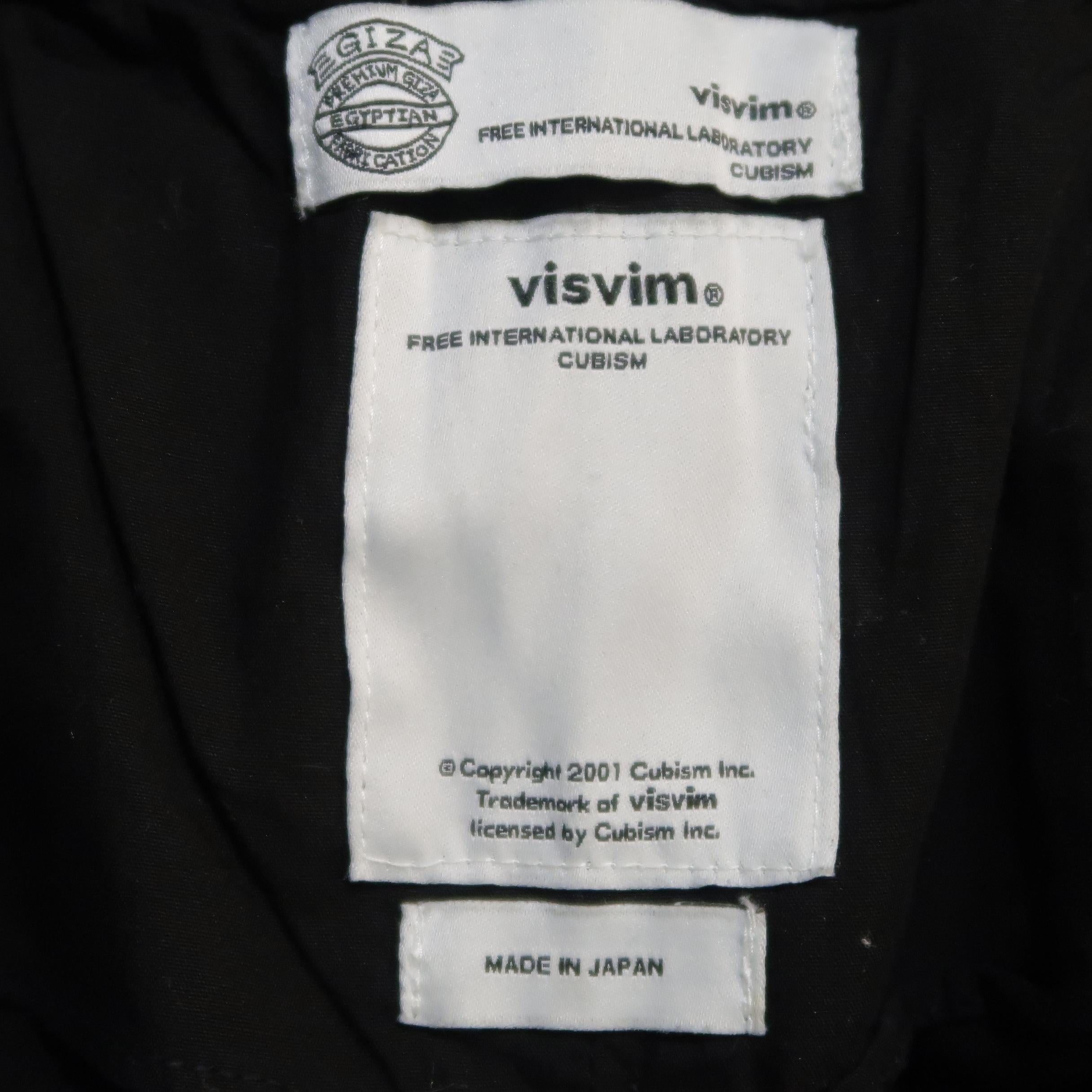 VISVIM Size 36 Black Solid Cotton Slim Chino Casual Pants 3