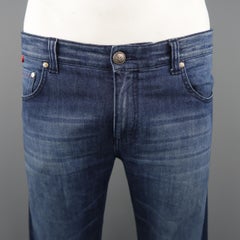 ISAIA Size 34 Indigo Wash Selvedge Denim Jeans