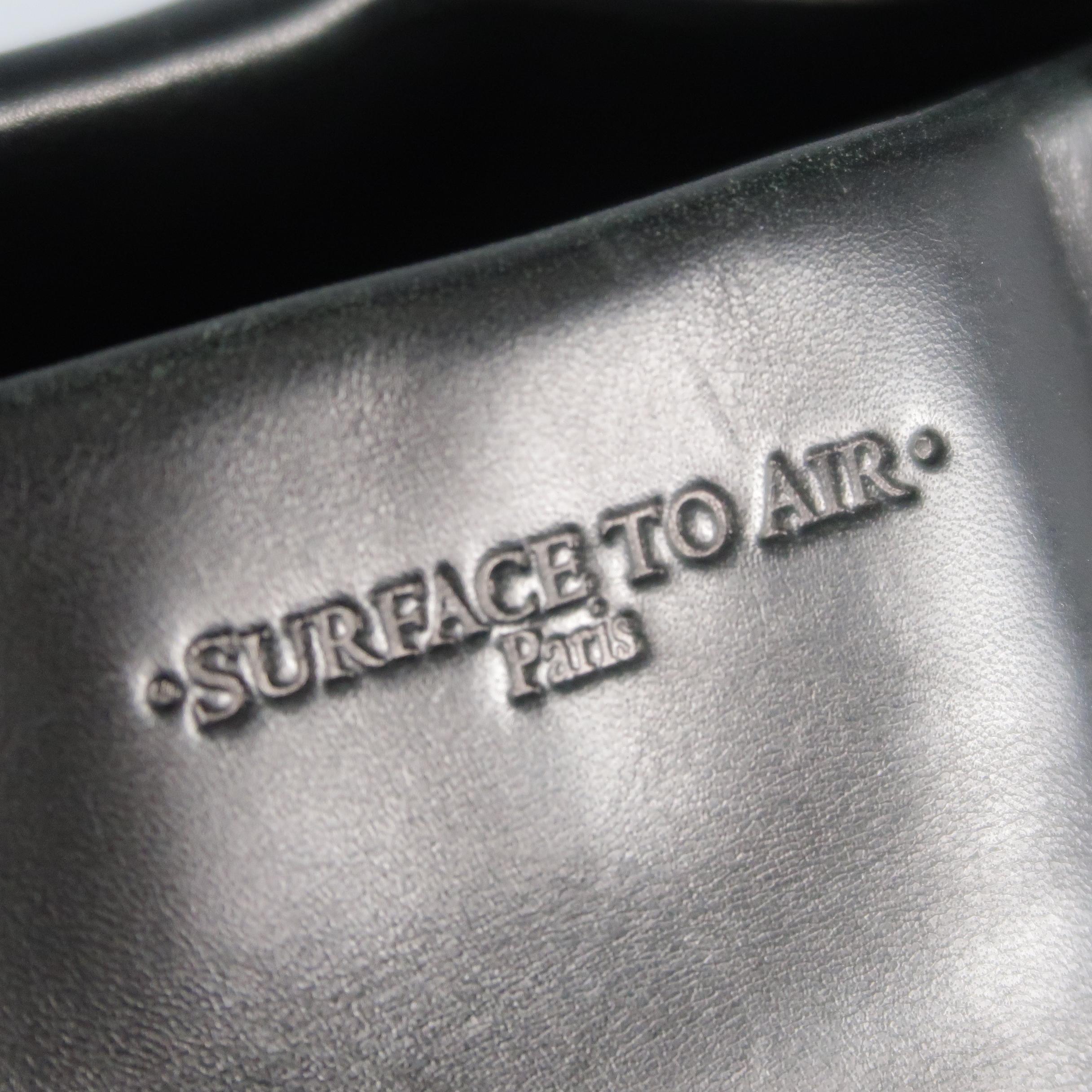 SURFACE TO AIR Black Leather Cargo Bag 3