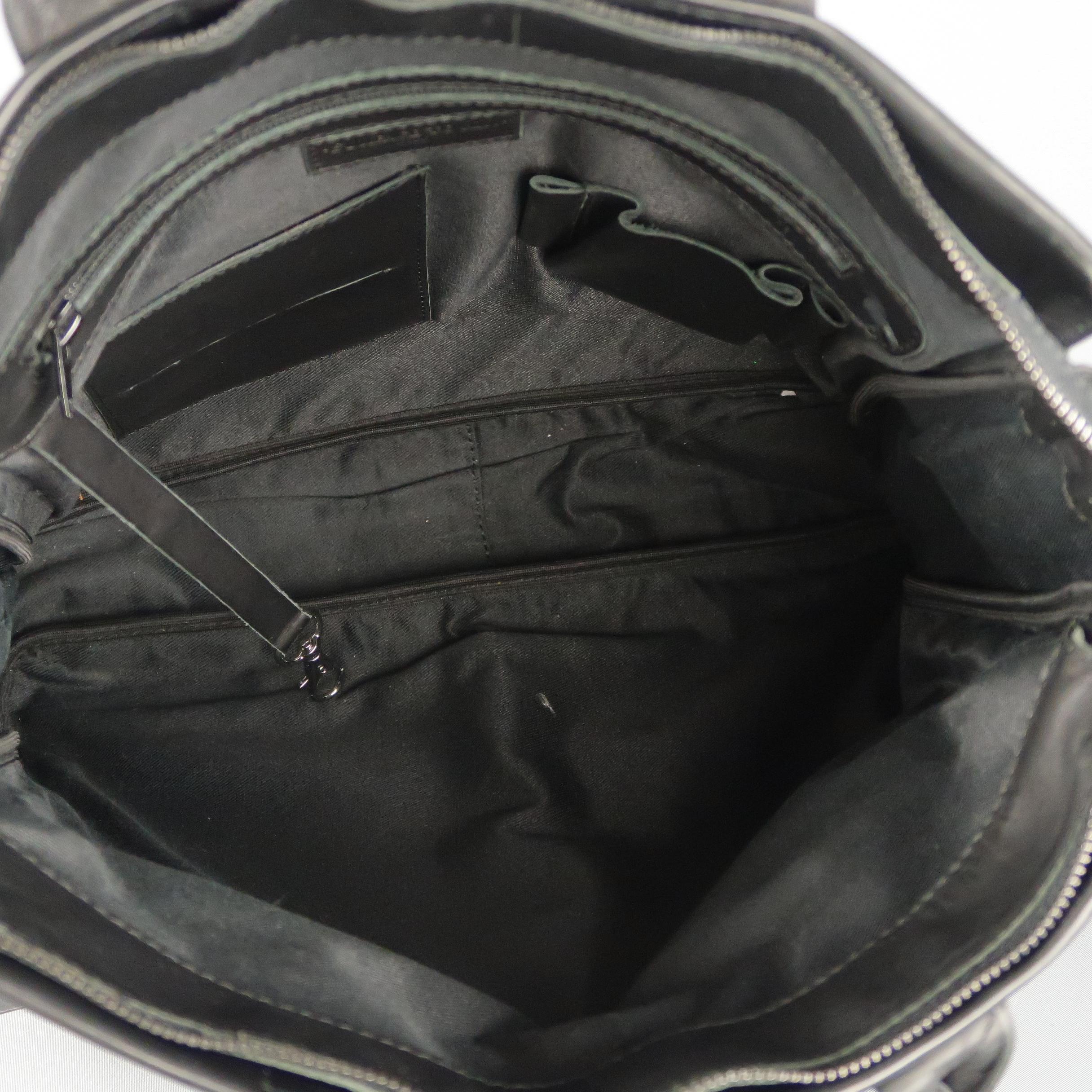 SURFACE TO AIR Black Leather Cargo Bag 5