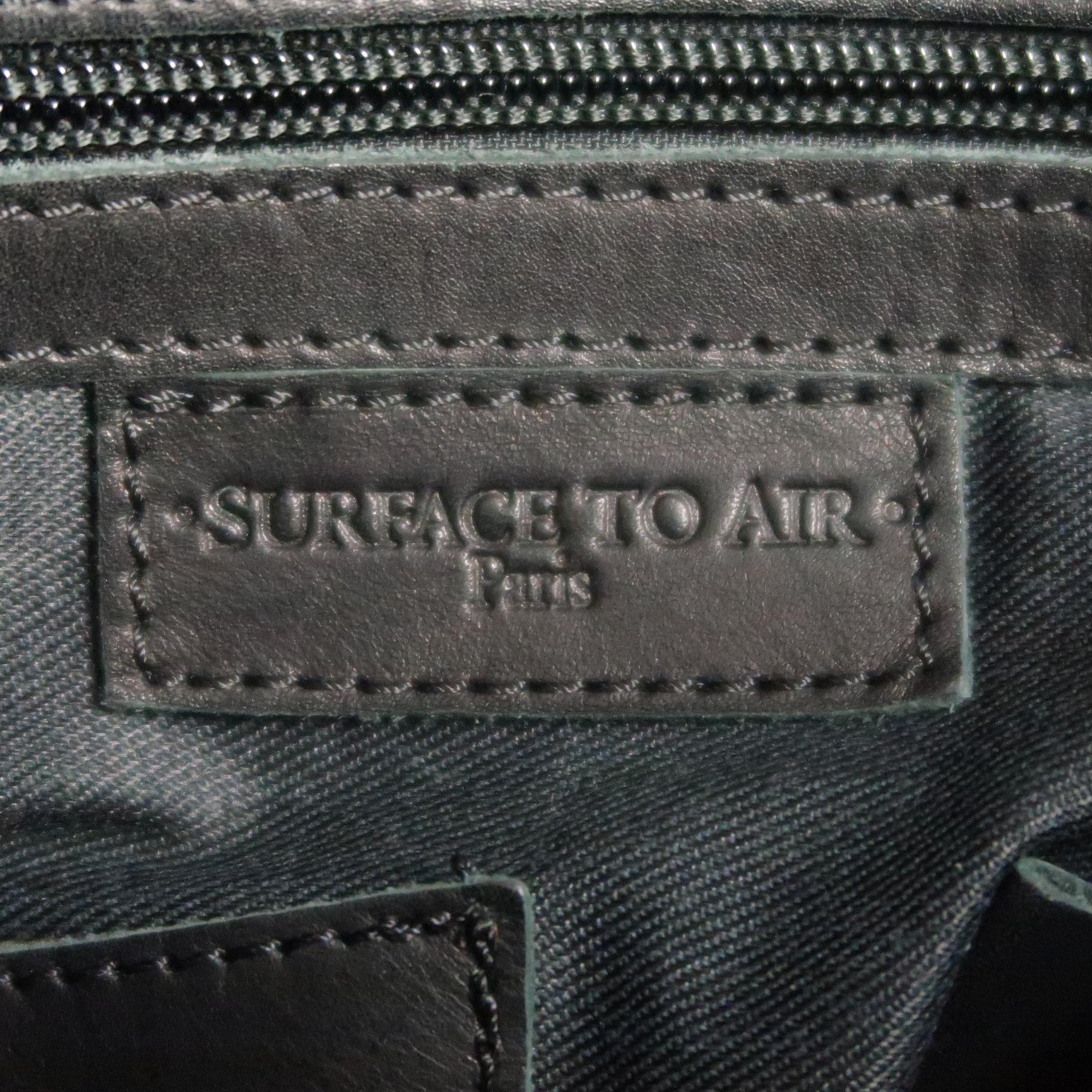 SURFACE TO AIR Black Leather Cargo Bag 6