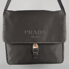 PRADA Black Nylon Messenger Bag