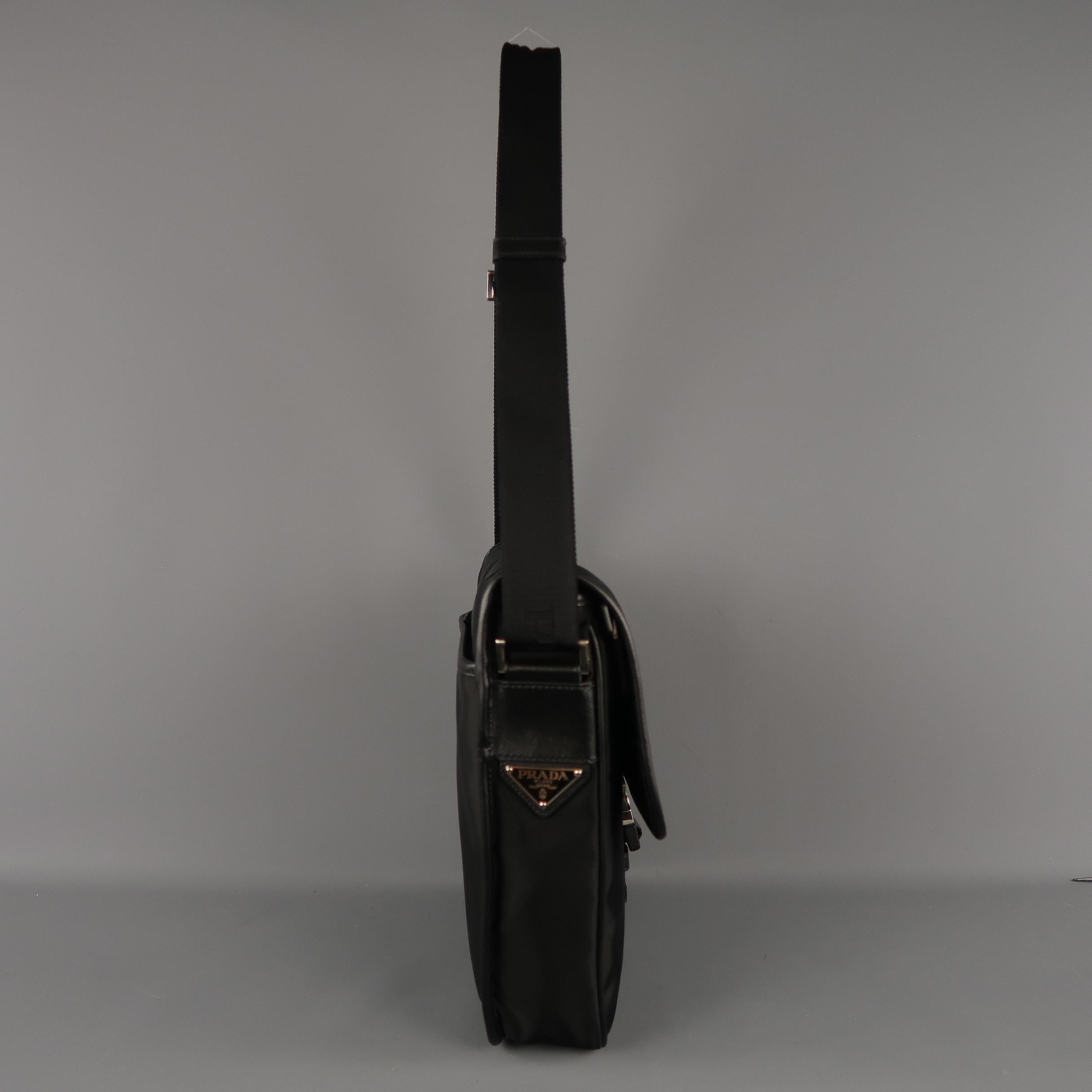 PRADA Black Nylon Messenger Bag 2