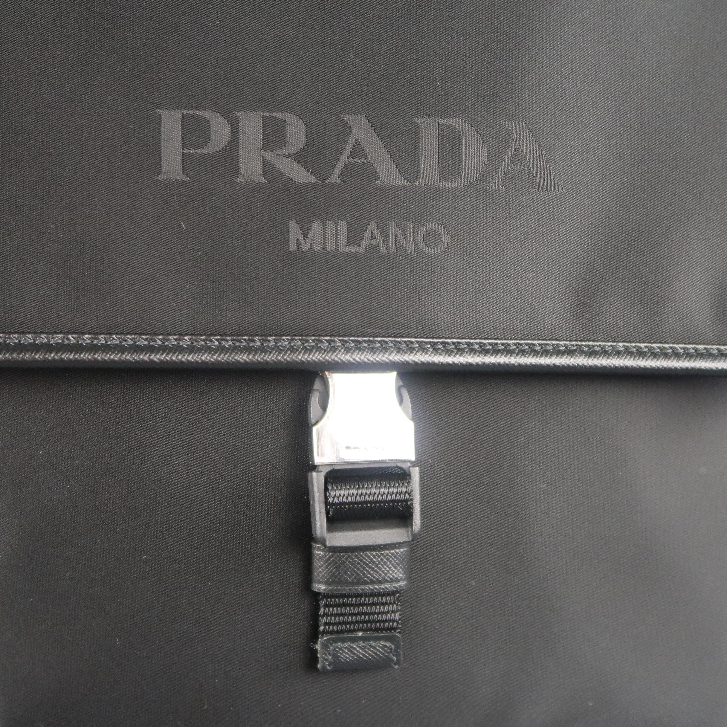 Men's PRADA Black Nylon Messenger Bag